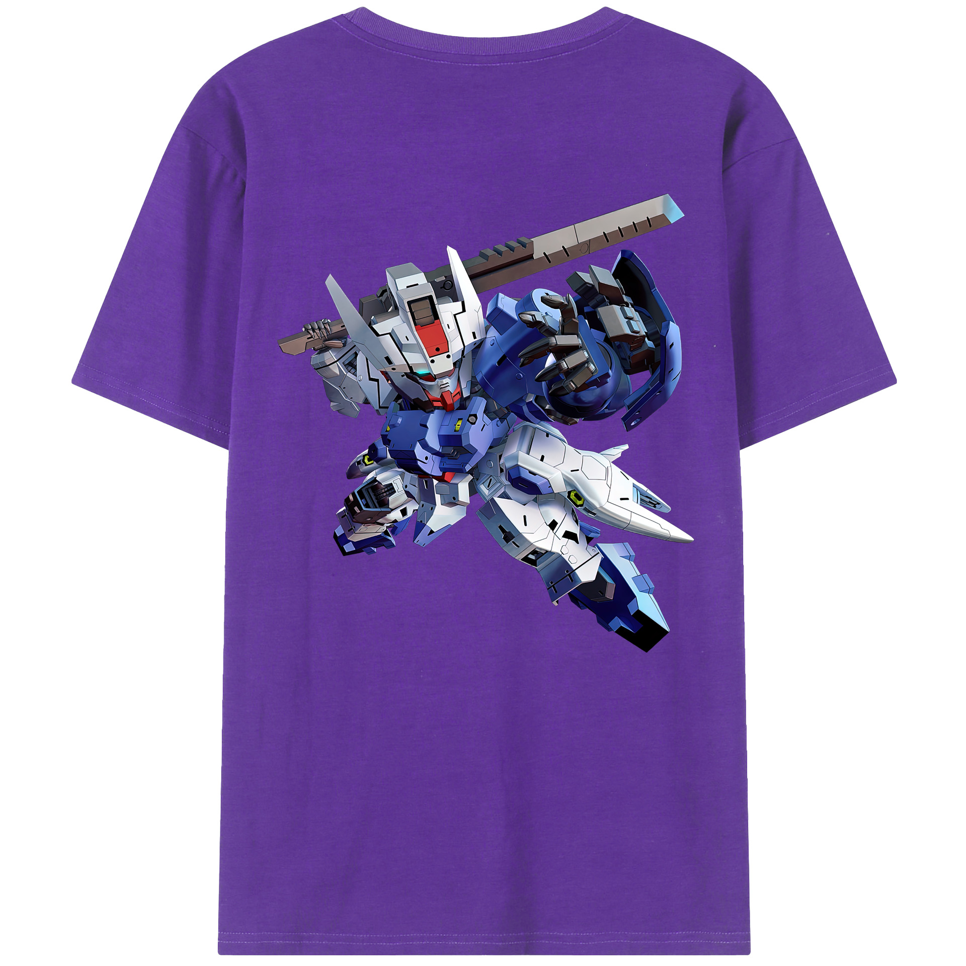 （画像用） 機動戦士ガンダム Mobile Suit Gundam 綿100％ メンズ半袖Tシャツ（バックプリント） 通気性