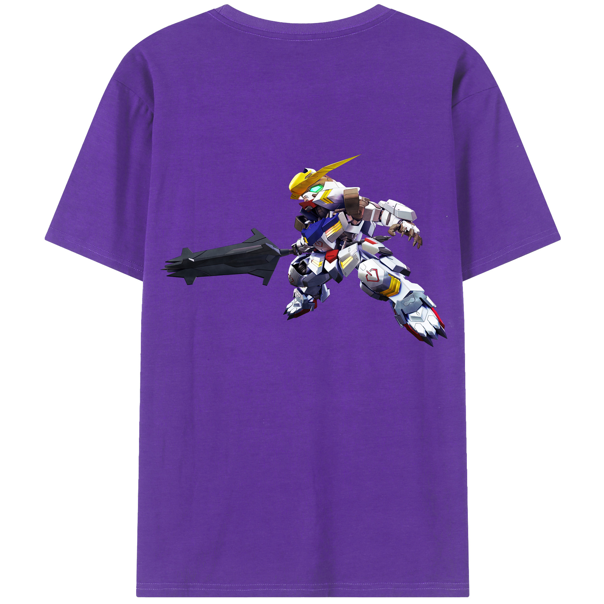 （画像用） 機動戦士ガンダム Mobile Suit Gundam 綿100％ メンズ半袖Tシャツ（バックプリント） 通気性