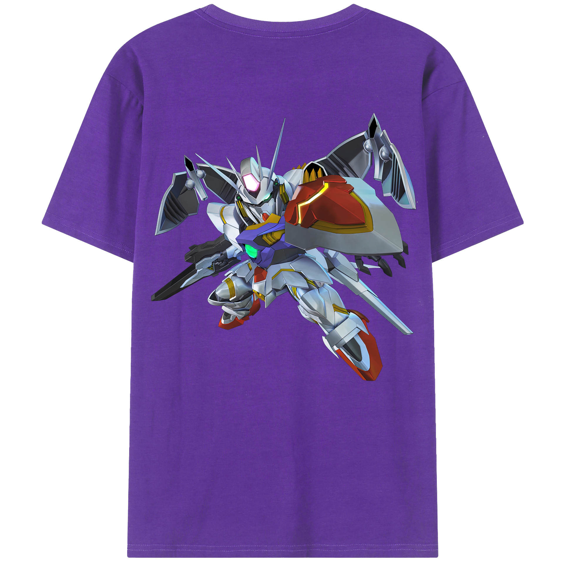 （画像用） 機動戦士ガンダム Mobile Suit Gundam 綿100％ メンズ半袖Tシャツ（バックプリント） 通気性