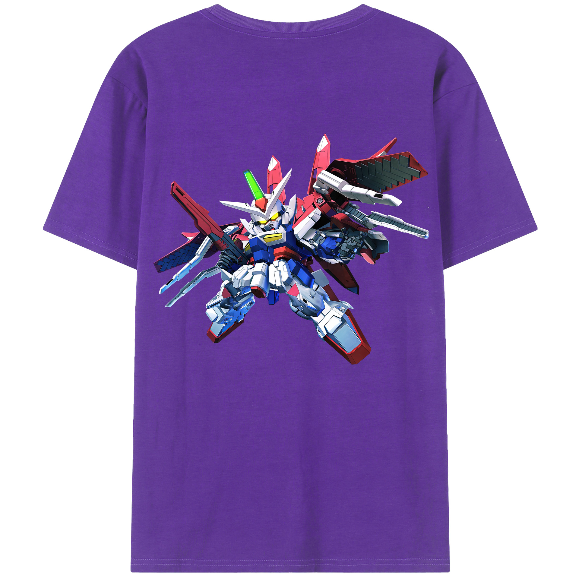 （画像用） 機動戦士ガンダム Mobile Suit Gundam 綿100％ メンズ半袖Tシャツ（バックプリント） 通気性