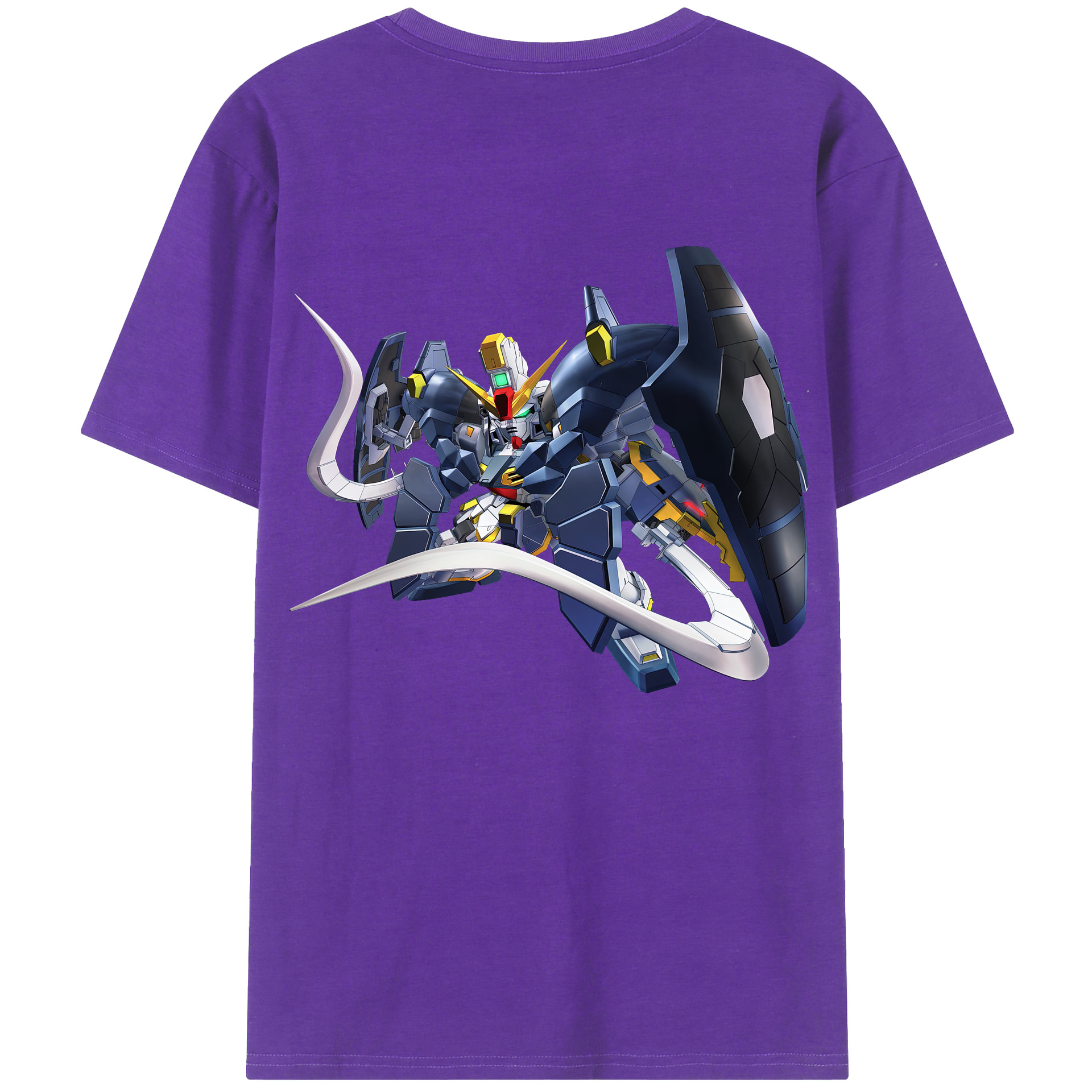 （画像用） 機動戦士ガンダム Mobile Suit Gundam 綿100％ メンズ半袖Tシャツ（バックプリント） 通気性
