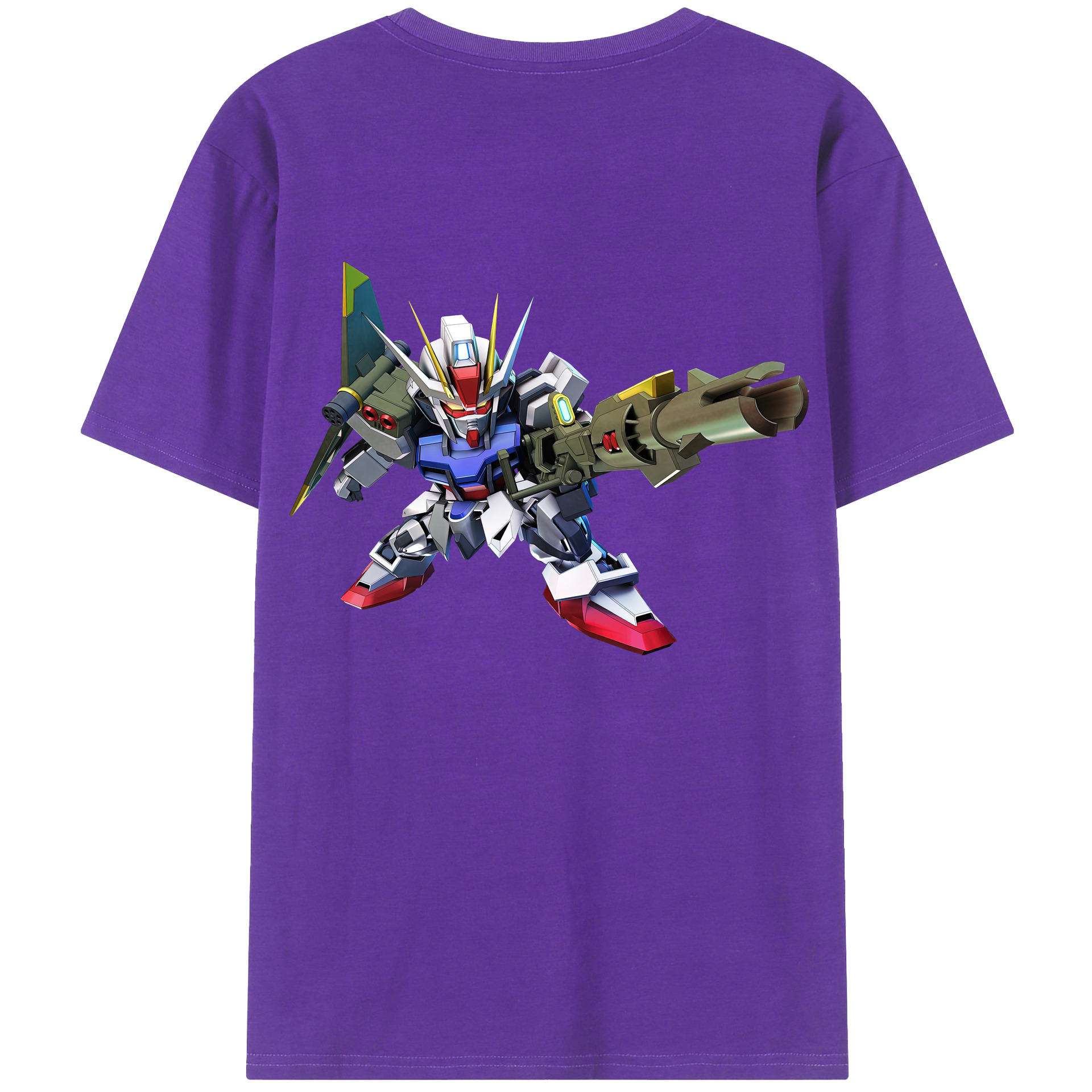 （画像用） 機動戦士ガンダム Mobile Suit Gundam 綿100％ メンズ半袖Tシャツ（バックプリント） 通気性