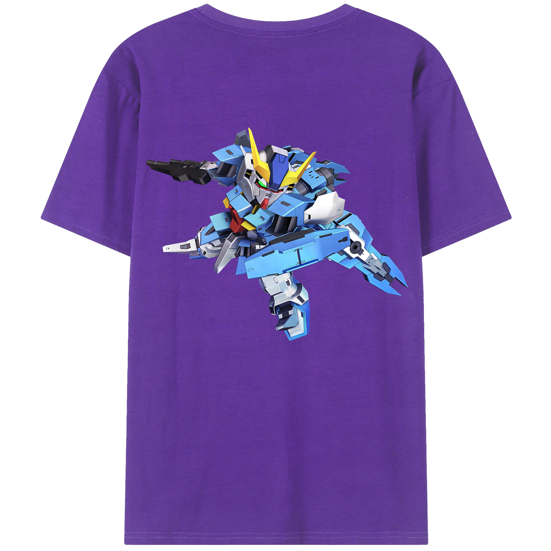 （画像用） 機動戦士ガンダム Mobile Suit Gundam 綿100％ メンズ半袖Tシャツ（バックプリント） 通気性