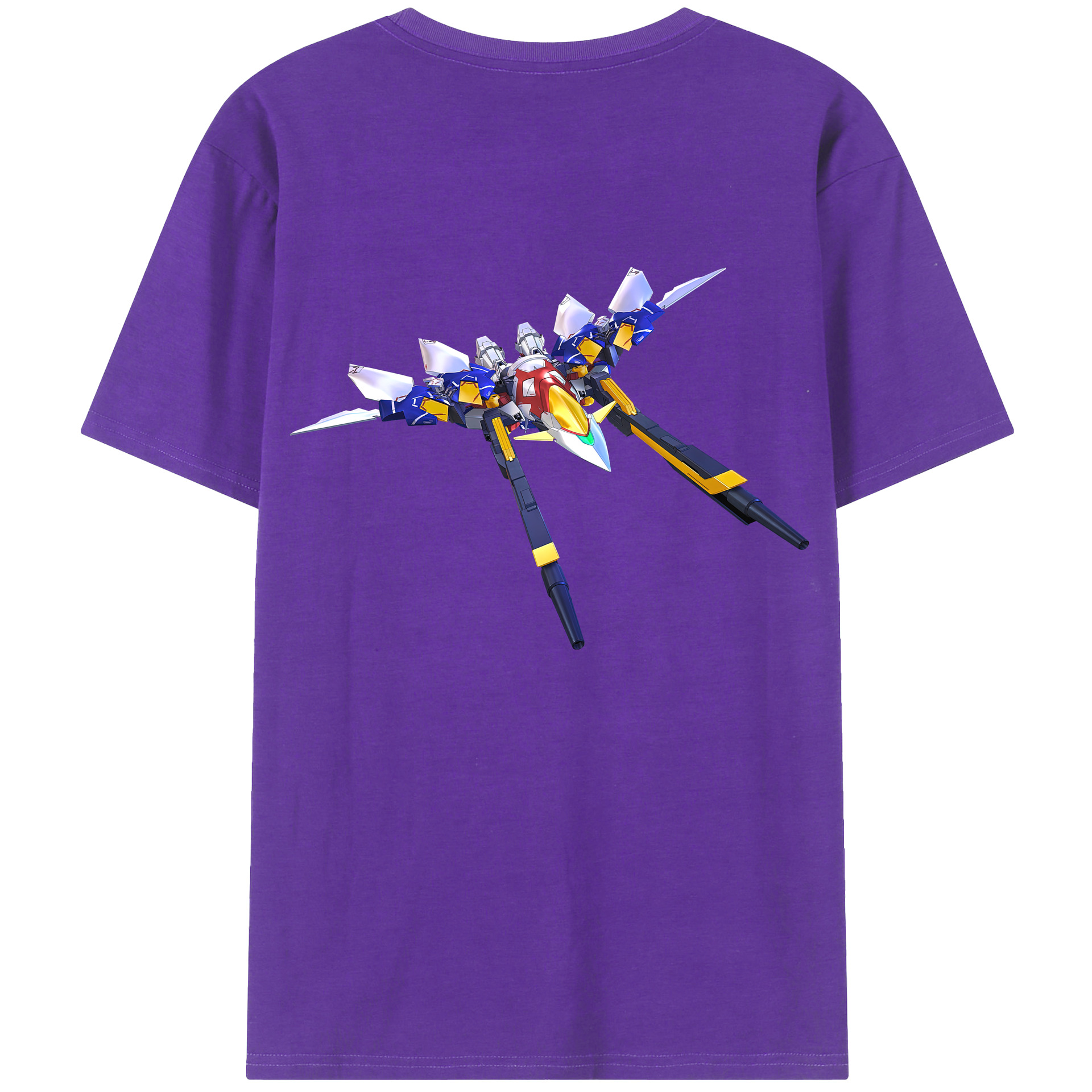 （画像用） 機動戦士ガンダム Mobile Suit Gundam 綿100％ メンズ半袖Tシャツ（バックプリント） 通気性