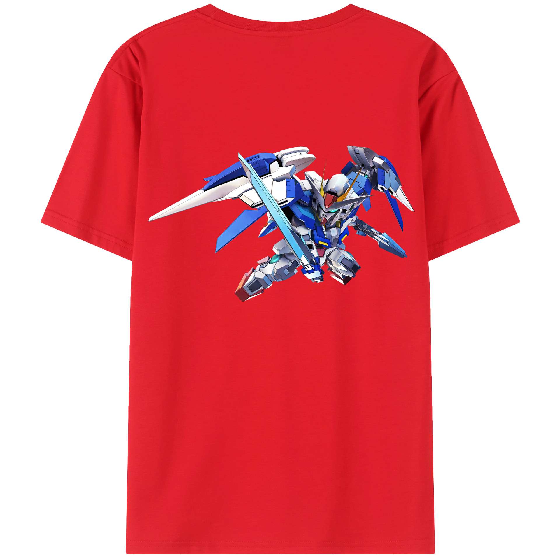 （画像用） 機動戦士ガンダム Mobile Suit Gundam 綿100％ メンズ半袖Tシャツ（バックプリント） 通気性