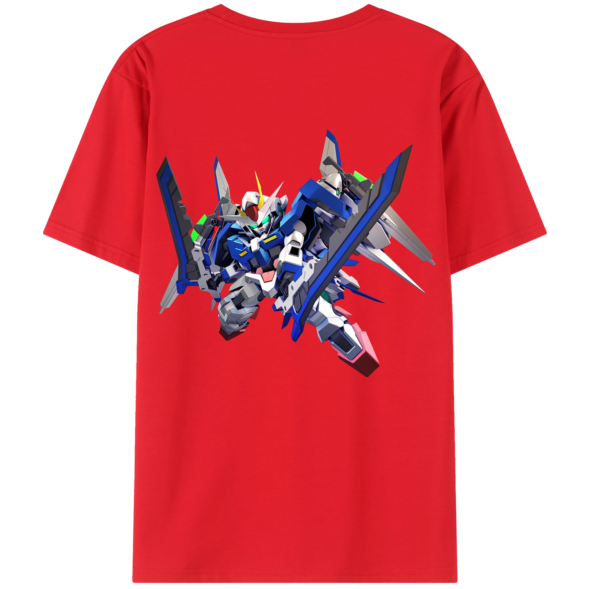 （画像用） 機動戦士ガンダム Mobile Suit Gundam 綿100％ メンズ半袖Tシャツ（バックプリント） 通気性