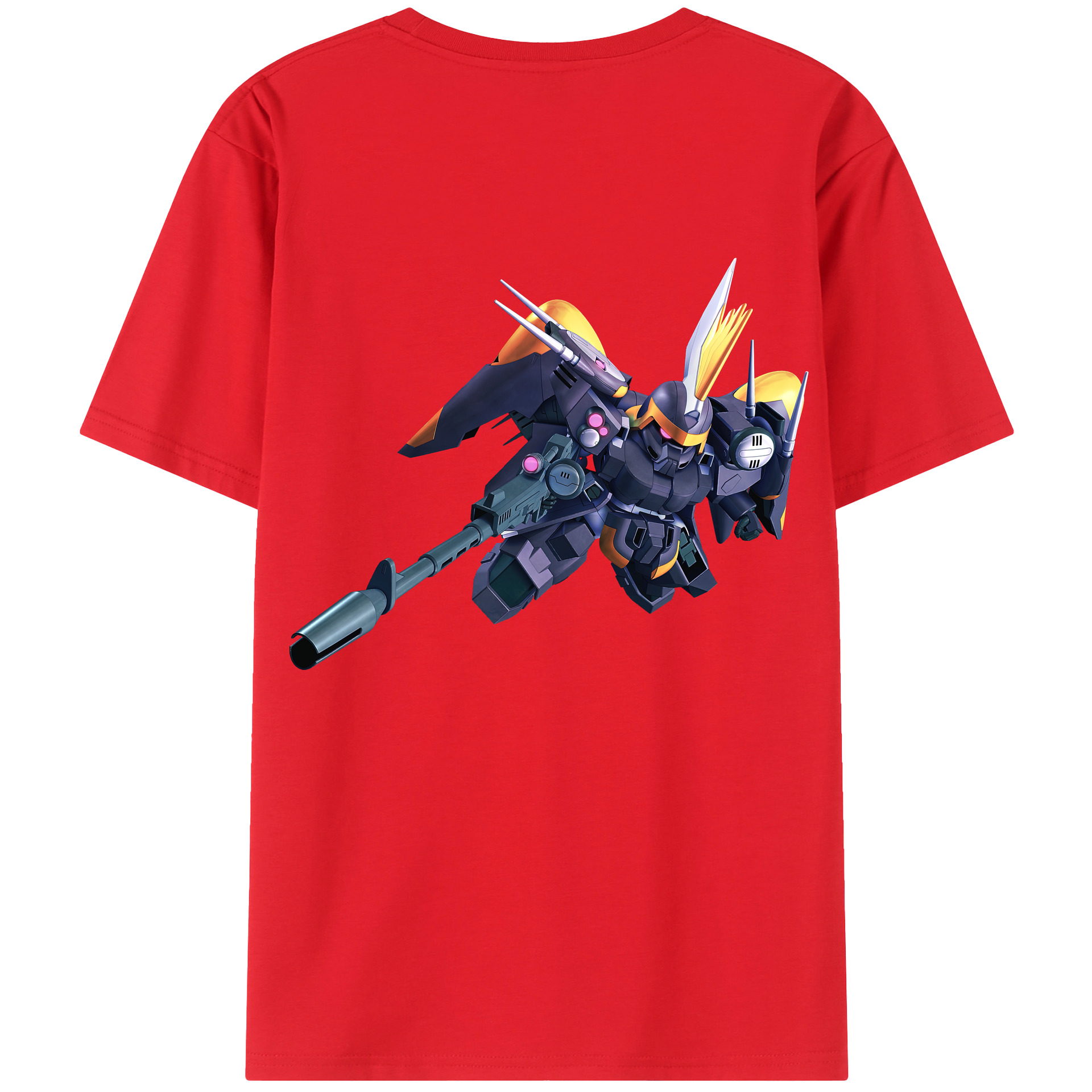 （画像用） 機動戦士ガンダム Mobile Suit Gundam 綿100％ メンズ半袖Tシャツ（バックプリント） 通気性