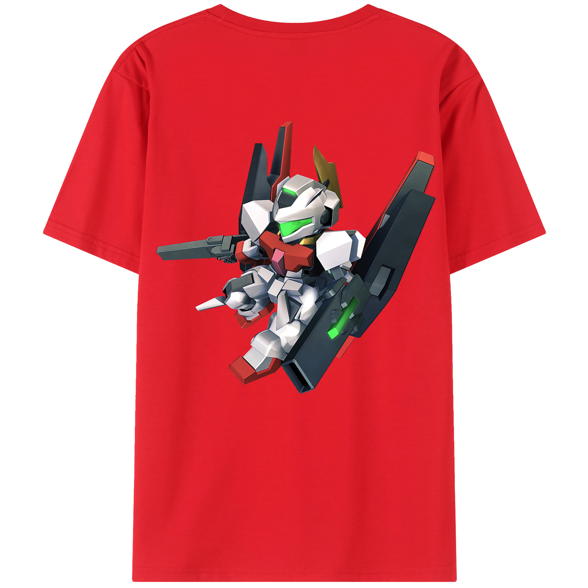 （画像用） 機動戦士ガンダム Mobile Suit Gundam 綿100％ メンズ半袖Tシャツ（バックプリント） 通気性