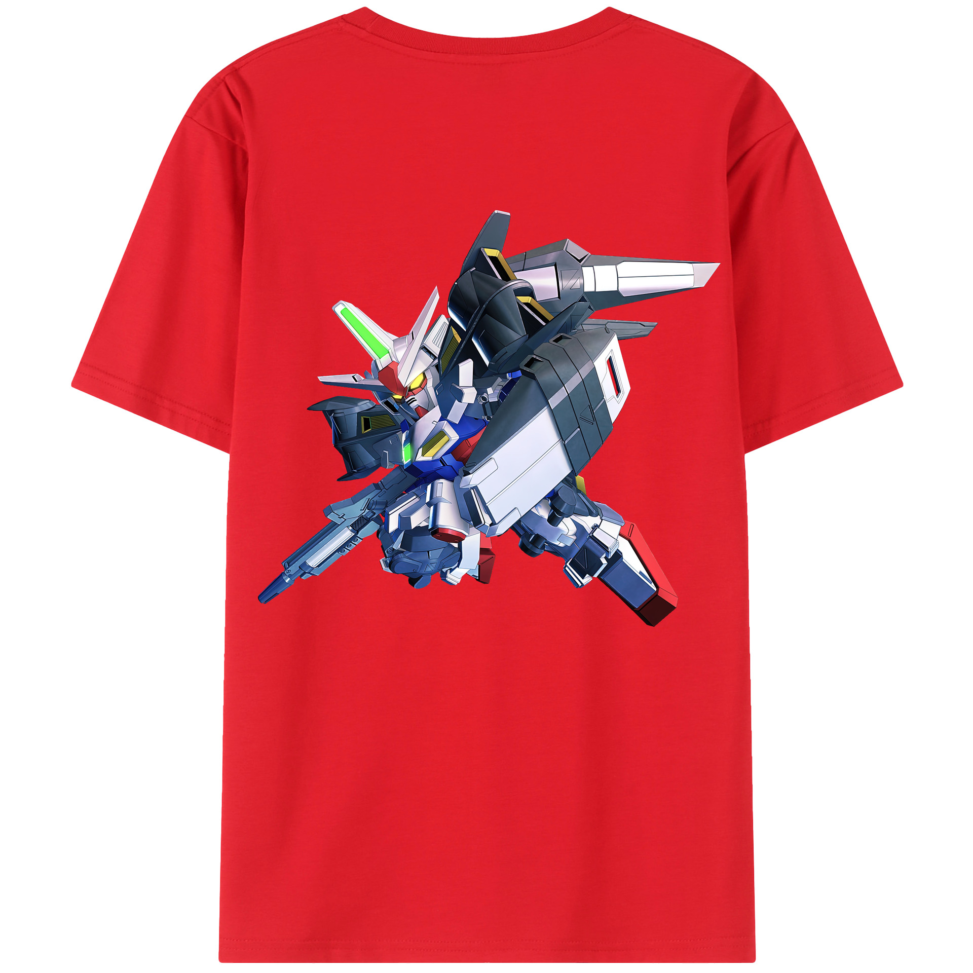 （画像用） 機動戦士ガンダム Mobile Suit Gundam 綿100％ メンズ半袖Tシャツ（バックプリント） 通気性