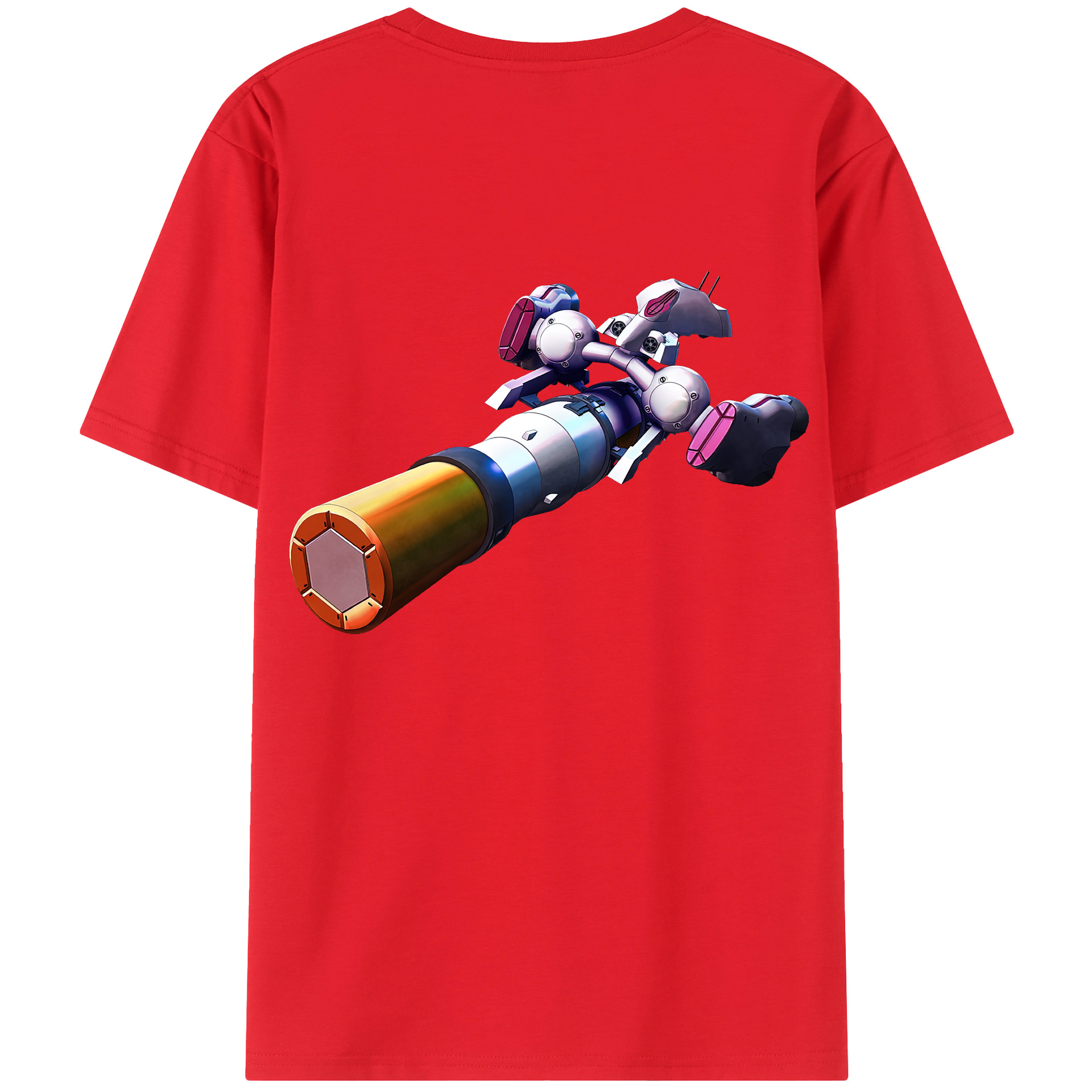 （画像用） 機動戦士ガンダム Mobile Suit Gundam 綿100％ メンズ半袖Tシャツ（バックプリント） 通気性
