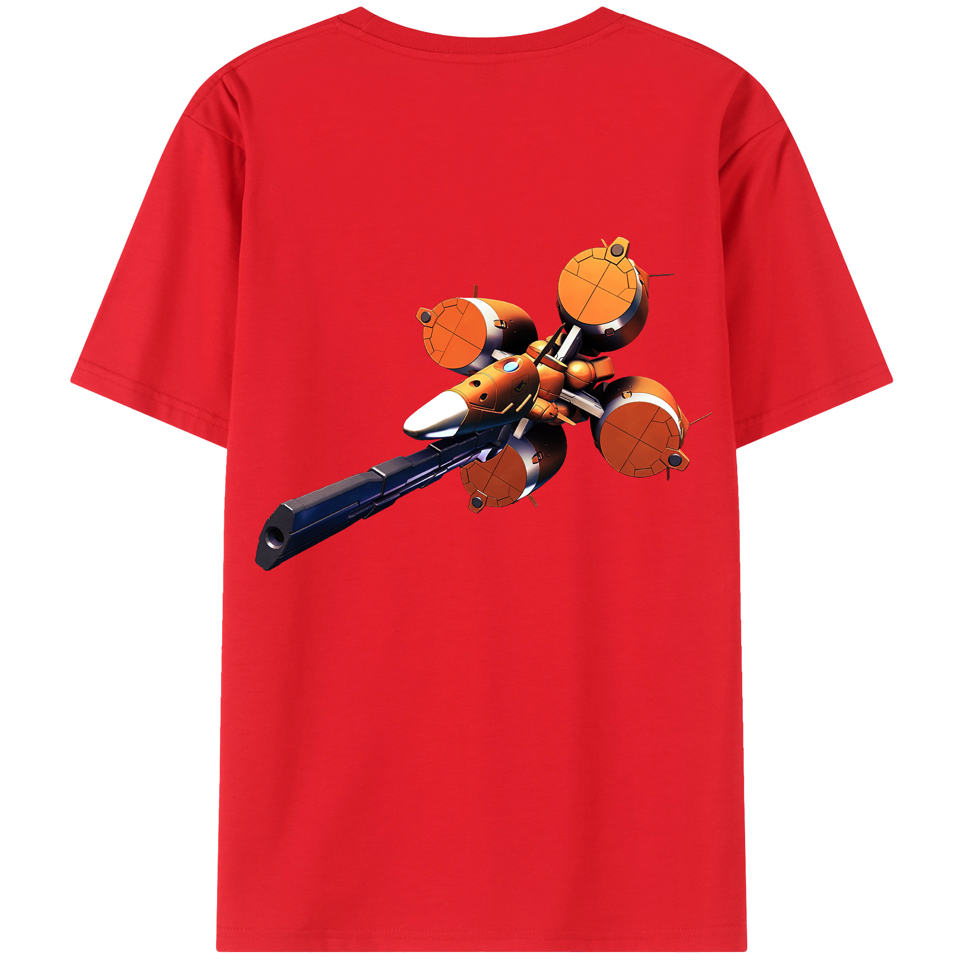 （画像用） 機動戦士ガンダム Mobile Suit Gundam 綿100％ メンズ半袖Tシャツ（バックプリント） 通気性