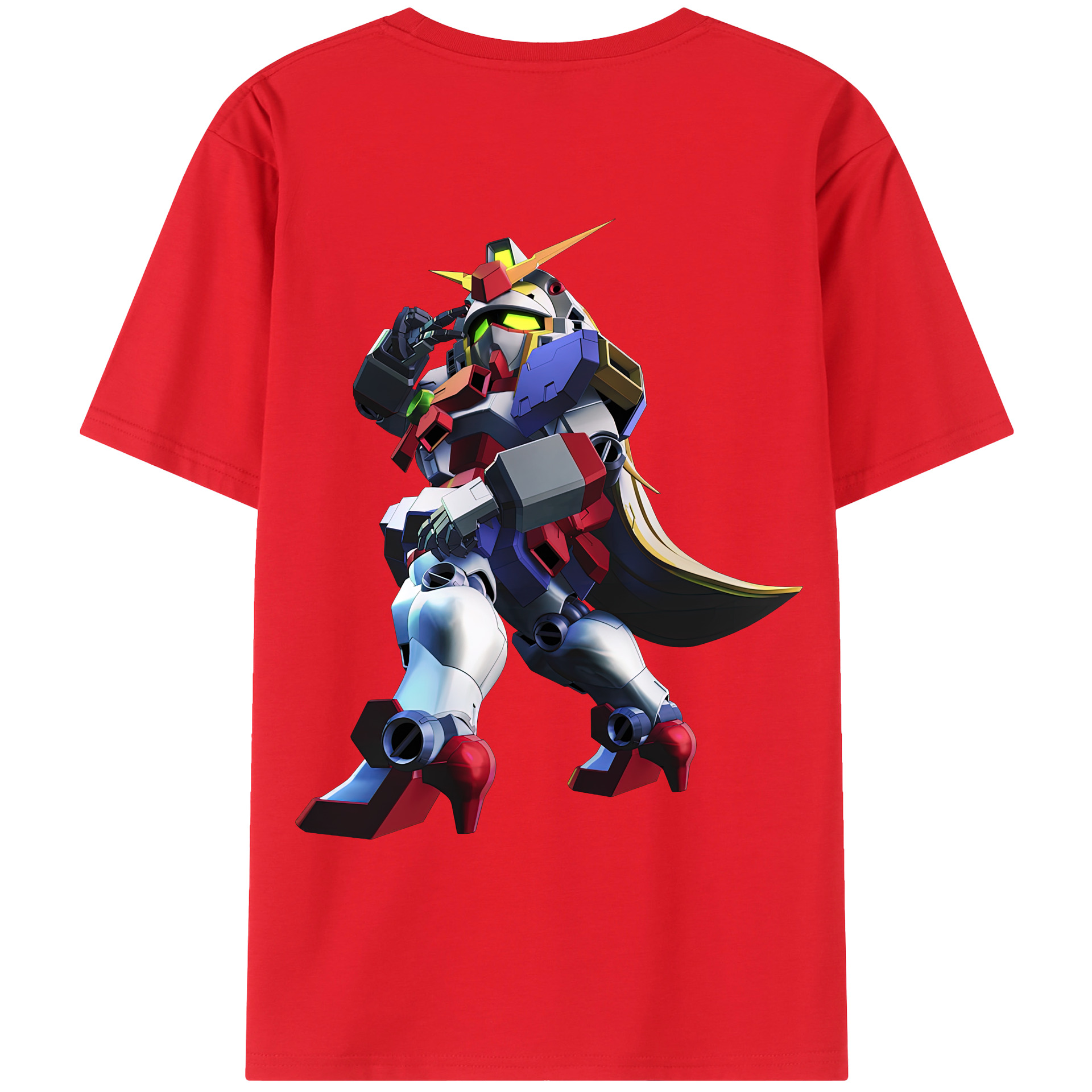 （画像用） 機動戦士ガンダム Mobile Suit Gundam 綿100％ メンズ半袖Tシャツ（バックプリント） 通気性