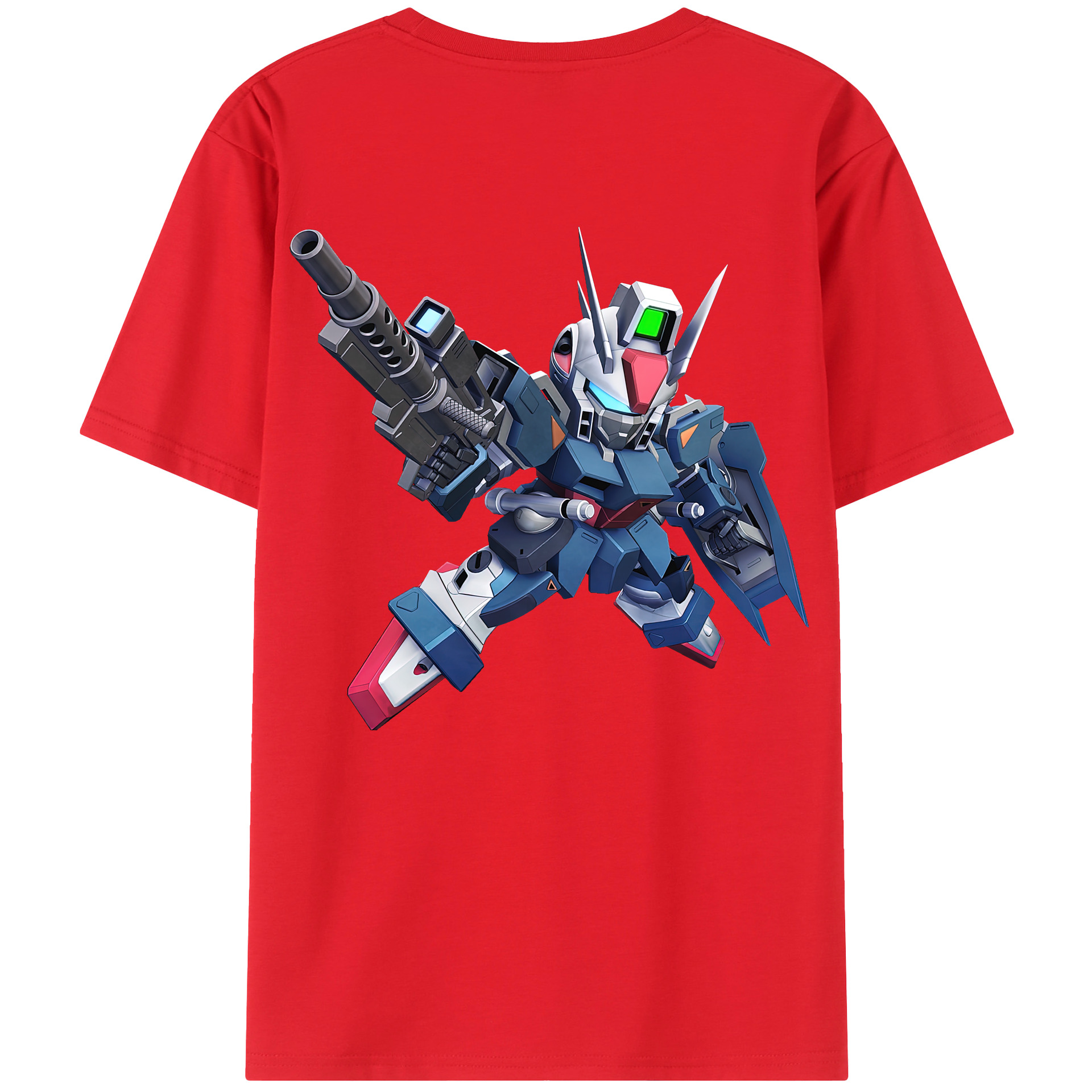 （画像用） 機動戦士ガンダム Mobile Suit Gundam 綿100％ メンズ半袖Tシャツ（バックプリント） 通気性