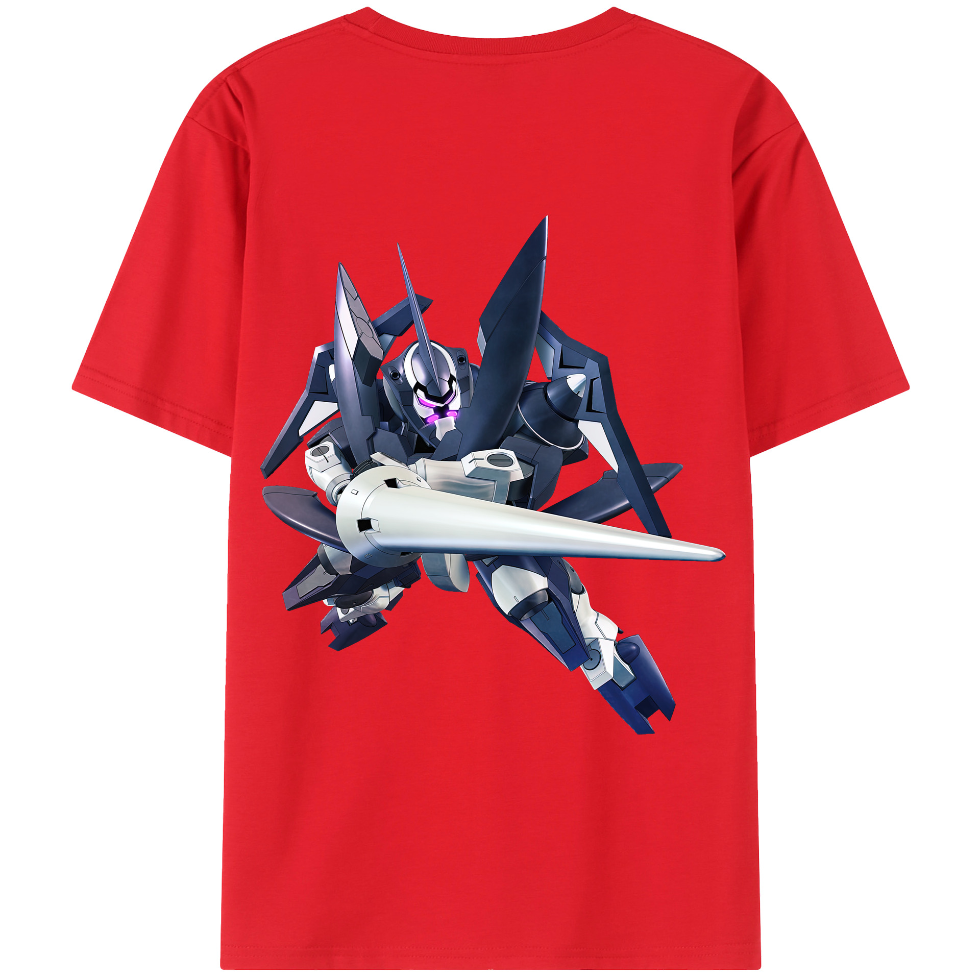 （画像用） 機動戦士ガンダム Mobile Suit Gundam 綿100％ メンズ半袖Tシャツ（バックプリント） 通気性