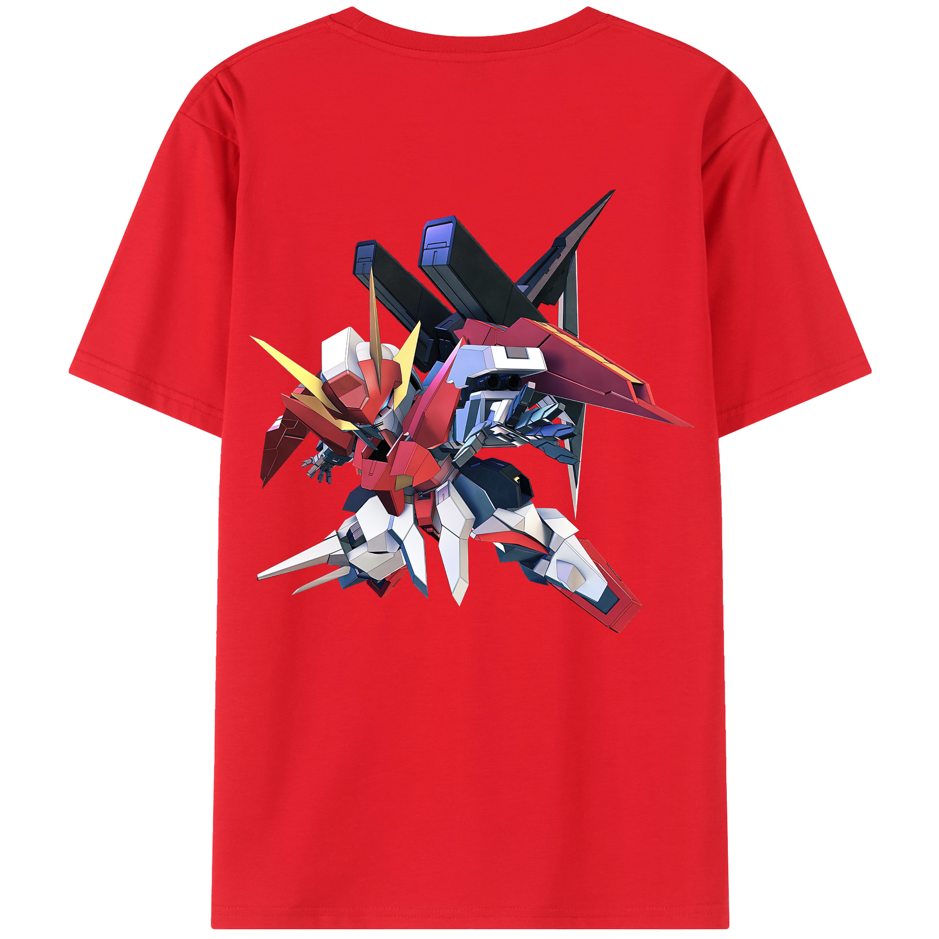 （画像用） 機動戦士ガンダム Mobile Suit Gundam 綿100％ メンズ半袖Tシャツ（バックプリント） 通気性