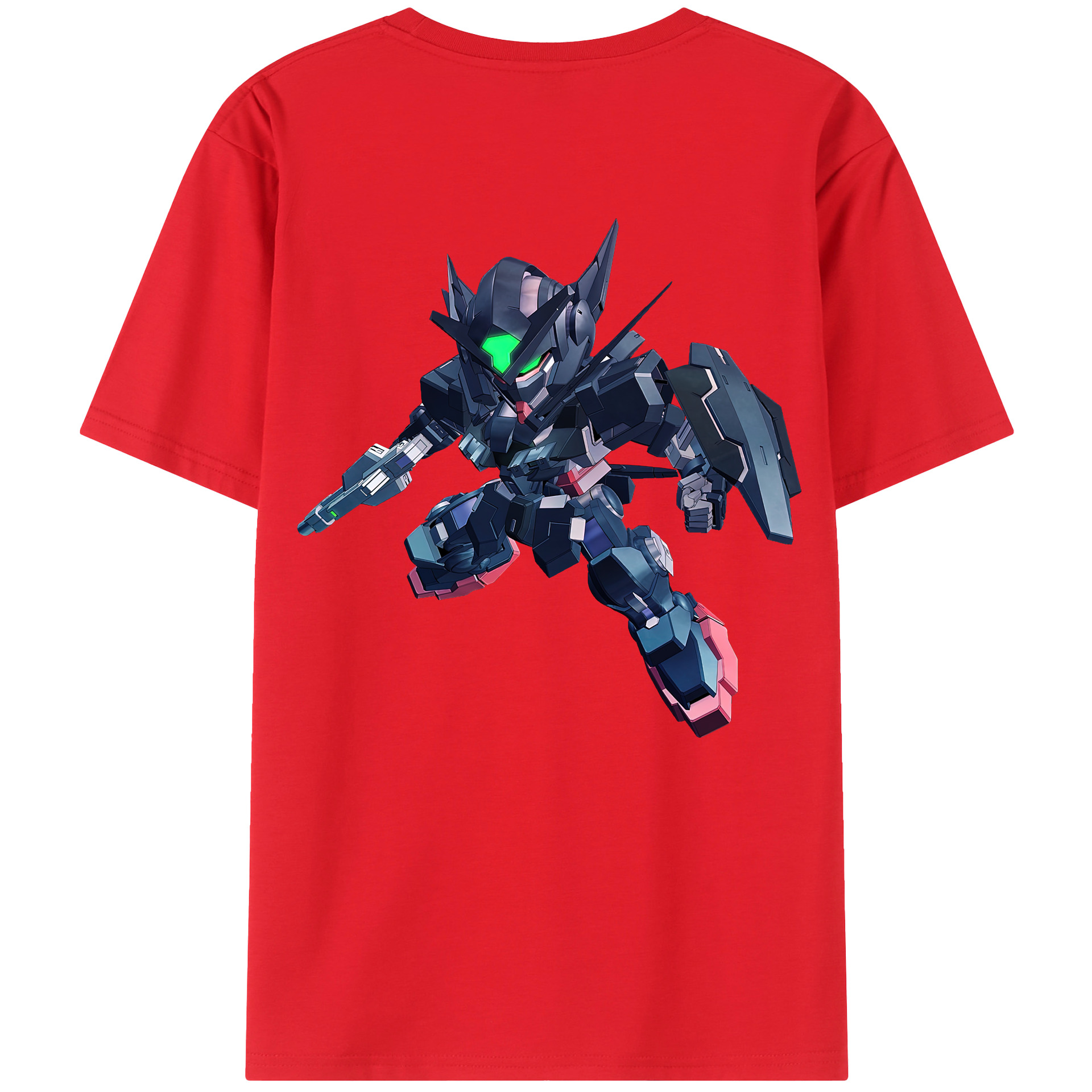 （画像用） 機動戦士ガンダム Mobile Suit Gundam 綿100％ メンズ半袖Tシャツ（バックプリント） 通気性