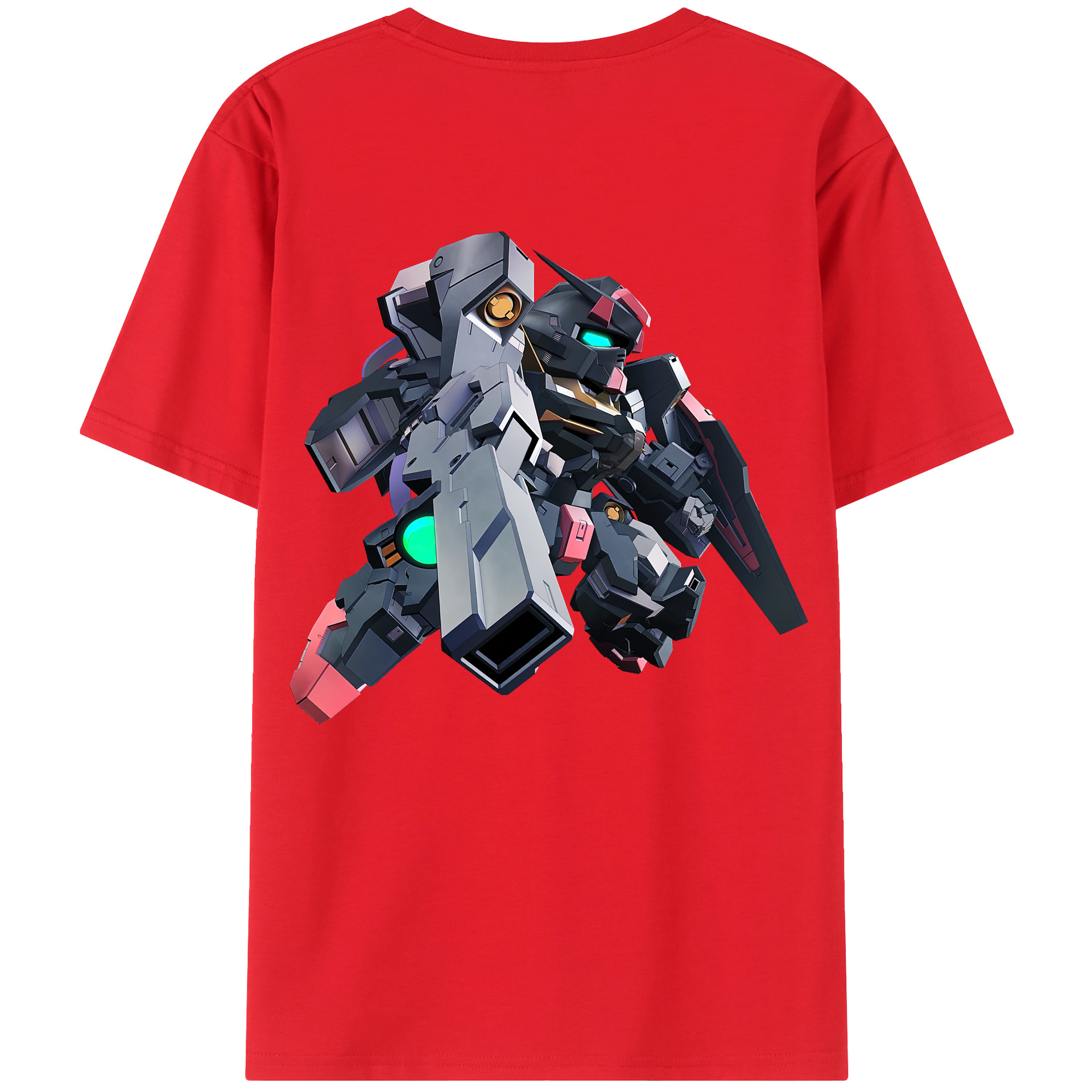 （画像用） 機動戦士ガンダム Mobile Suit Gundam 綿100％ メンズ半袖Tシャツ（バックプリント） 通気性