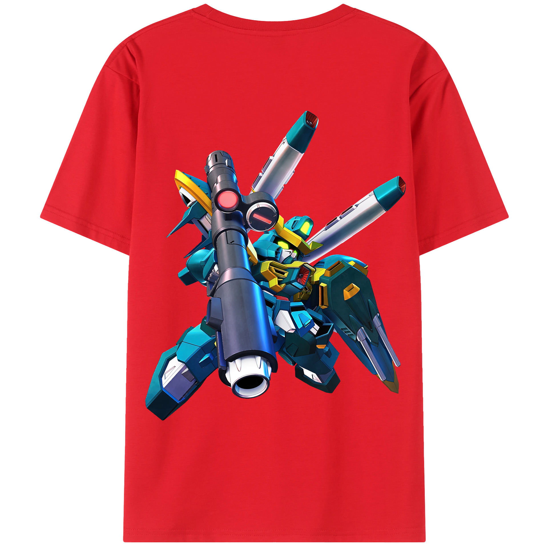 （画像用） 機動戦士ガンダム Mobile Suit Gundam 綿100％ メンズ半袖Tシャツ（バックプリント） 通気性