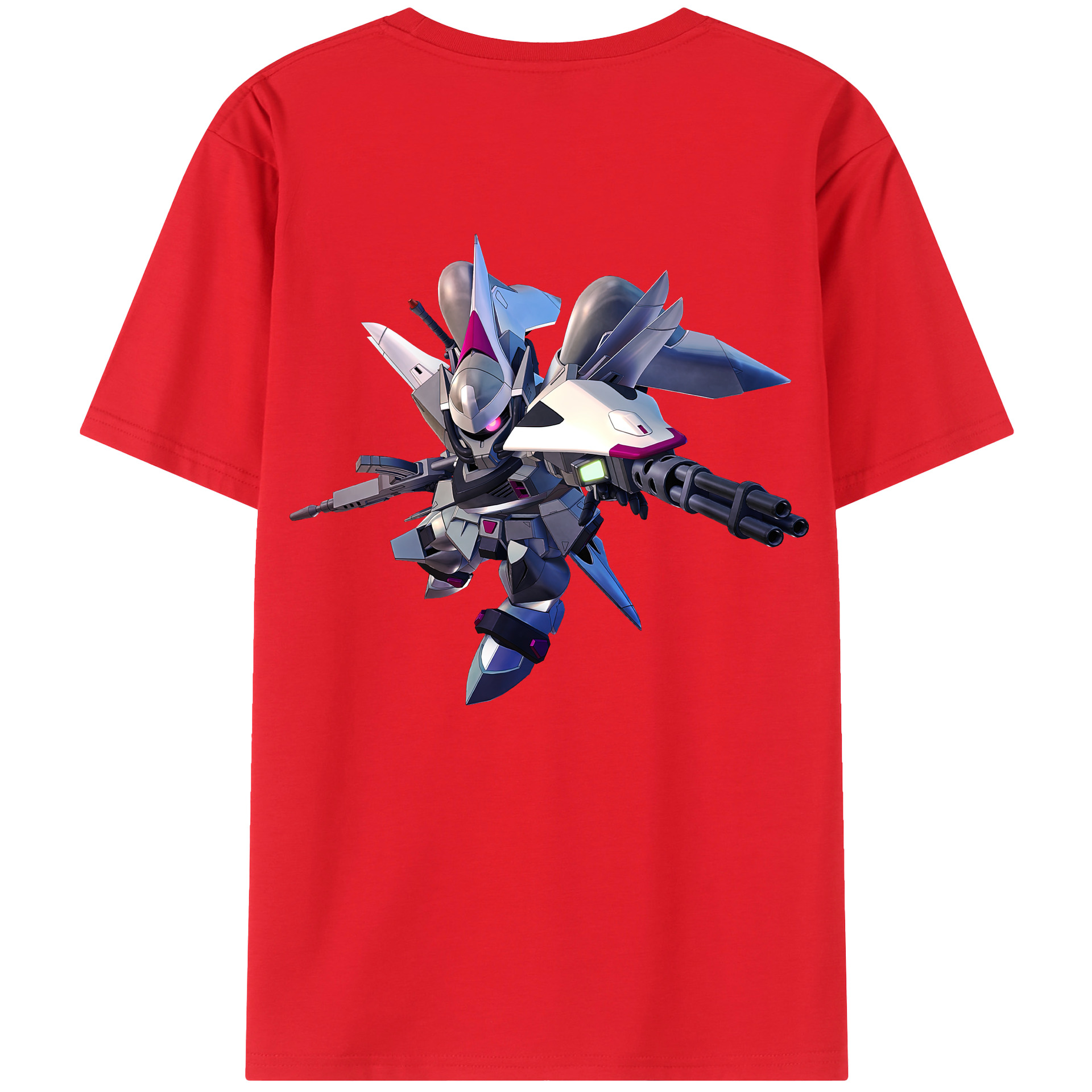 （画像用） 機動戦士ガンダム Mobile Suit Gundam 綿100％ メンズ半袖Tシャツ（バックプリント） 通気性