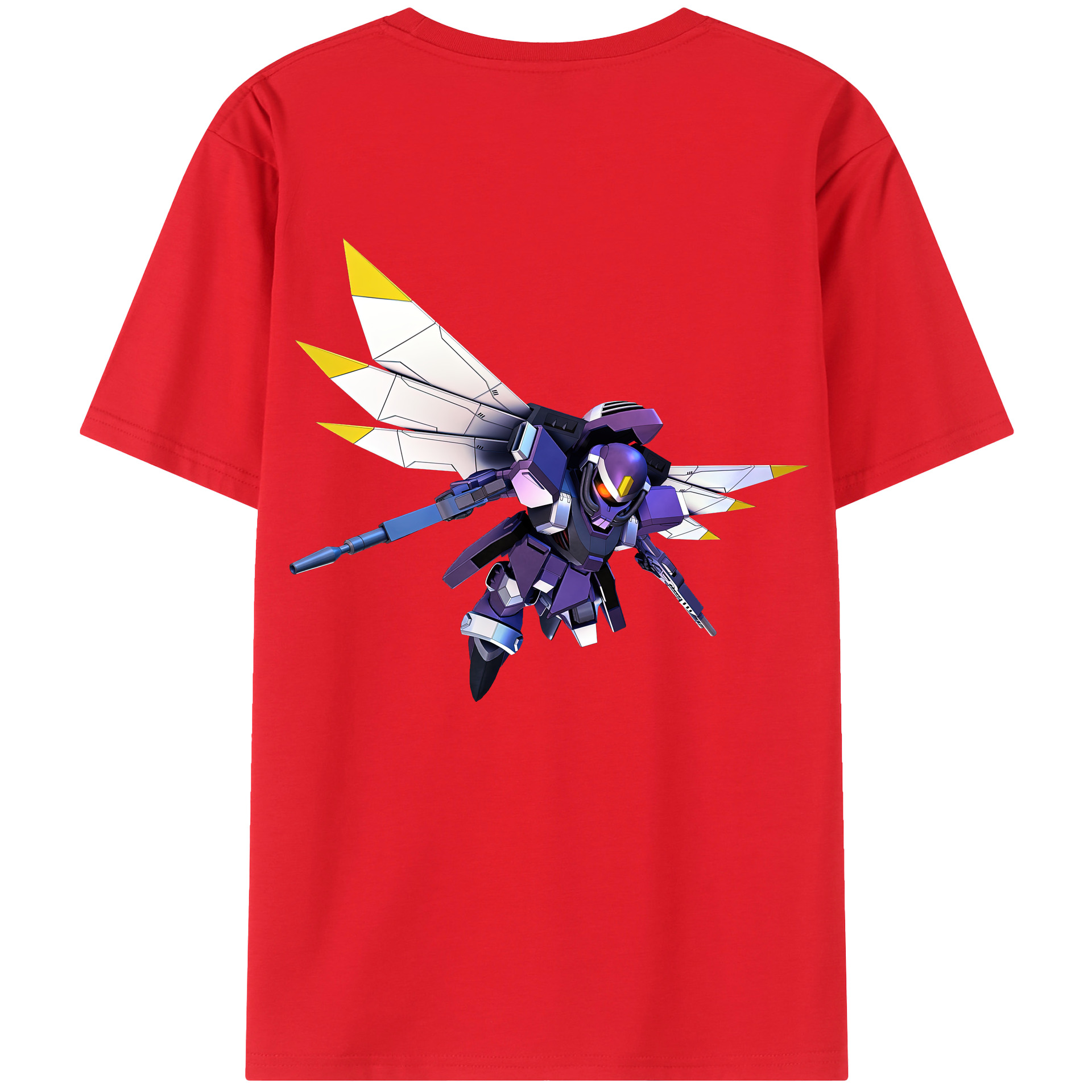 （画像用） 機動戦士ガンダム Mobile Suit Gundam 綿100％ メンズ半袖Tシャツ（バックプリント） 通気性