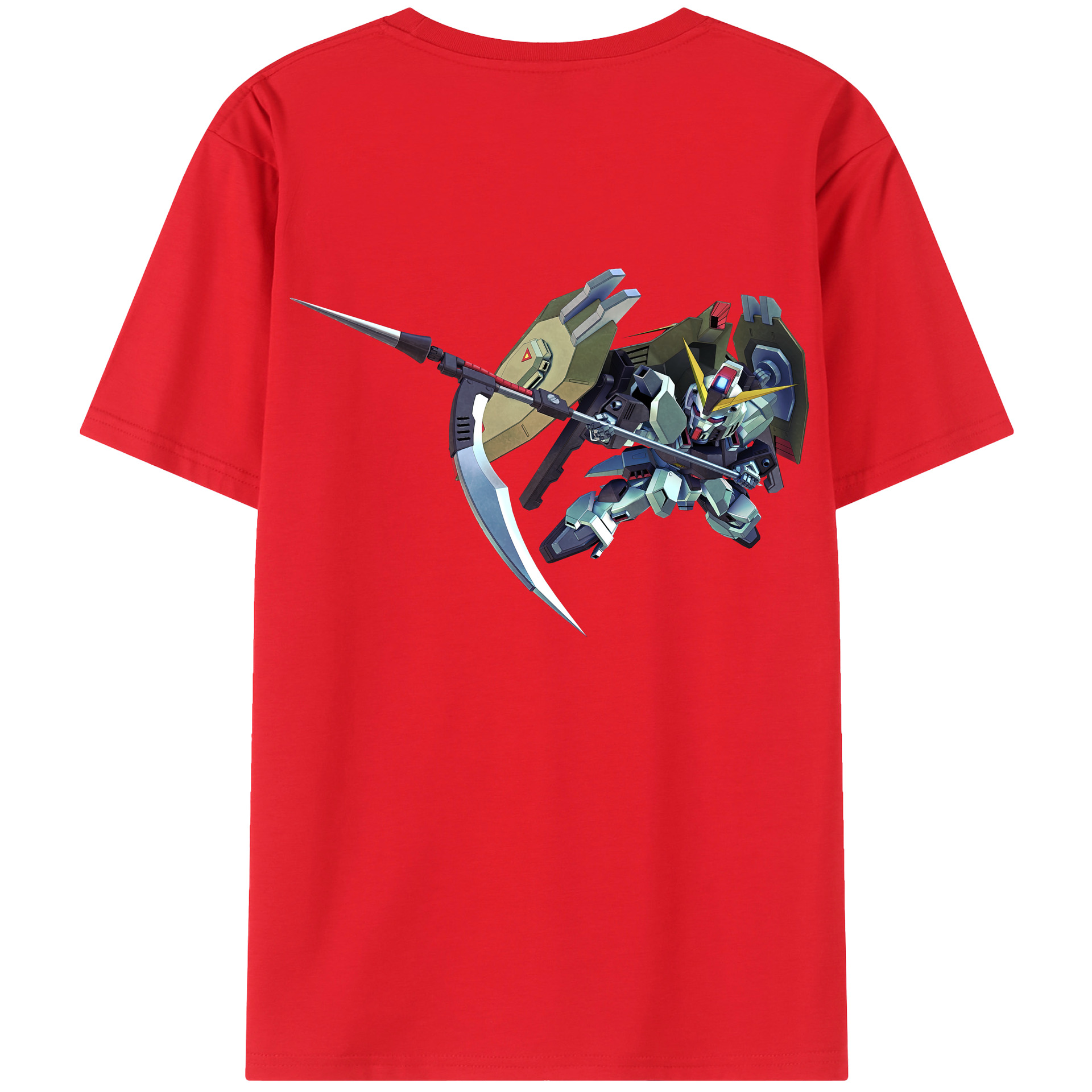 （画像用） 機動戦士ガンダム Mobile Suit Gundam 綿100％ メンズ半袖Tシャツ（バックプリント） 通気性