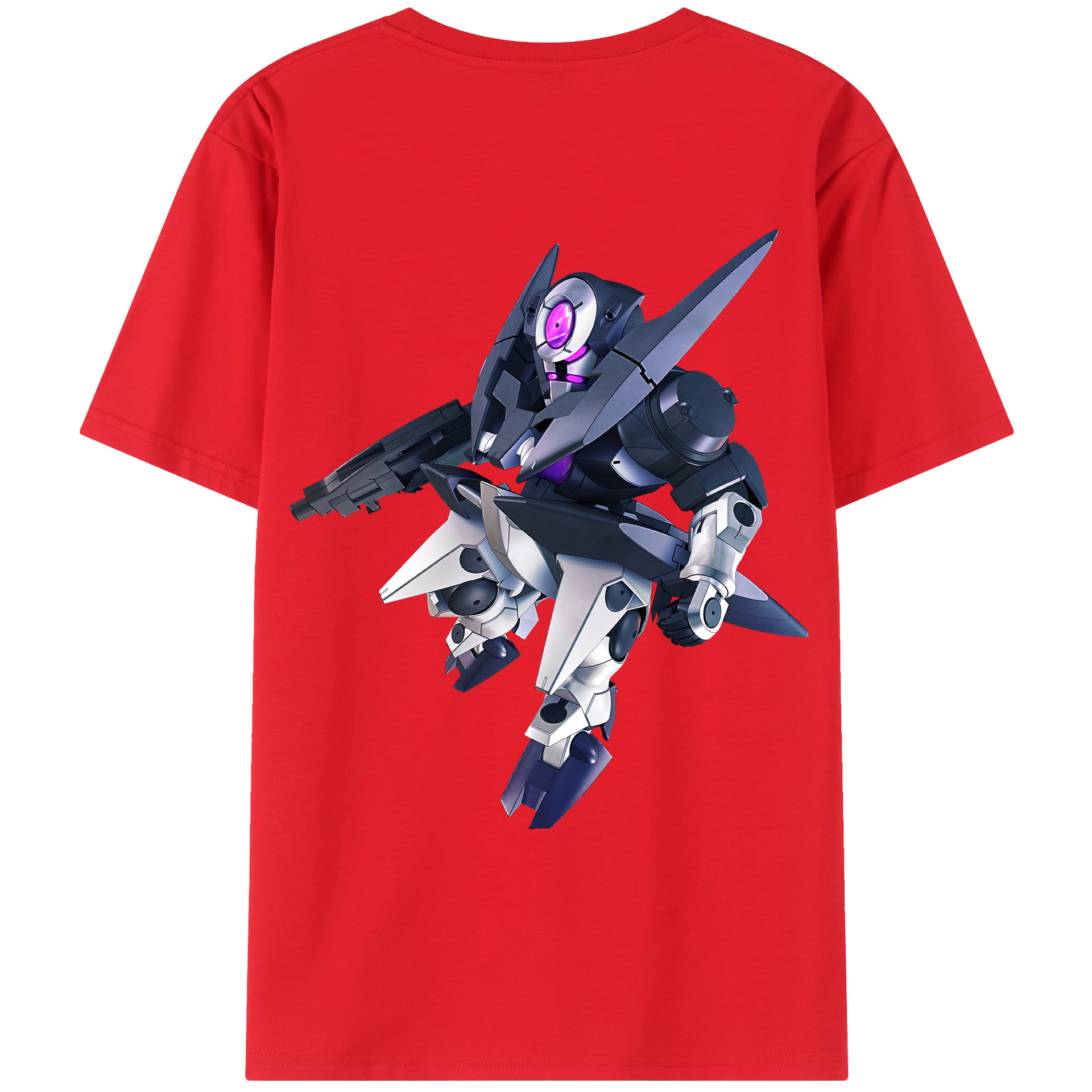 （画像用） 機動戦士ガンダム Mobile Suit Gundam 綿100％ メンズ半袖Tシャツ（バックプリント） 通気性