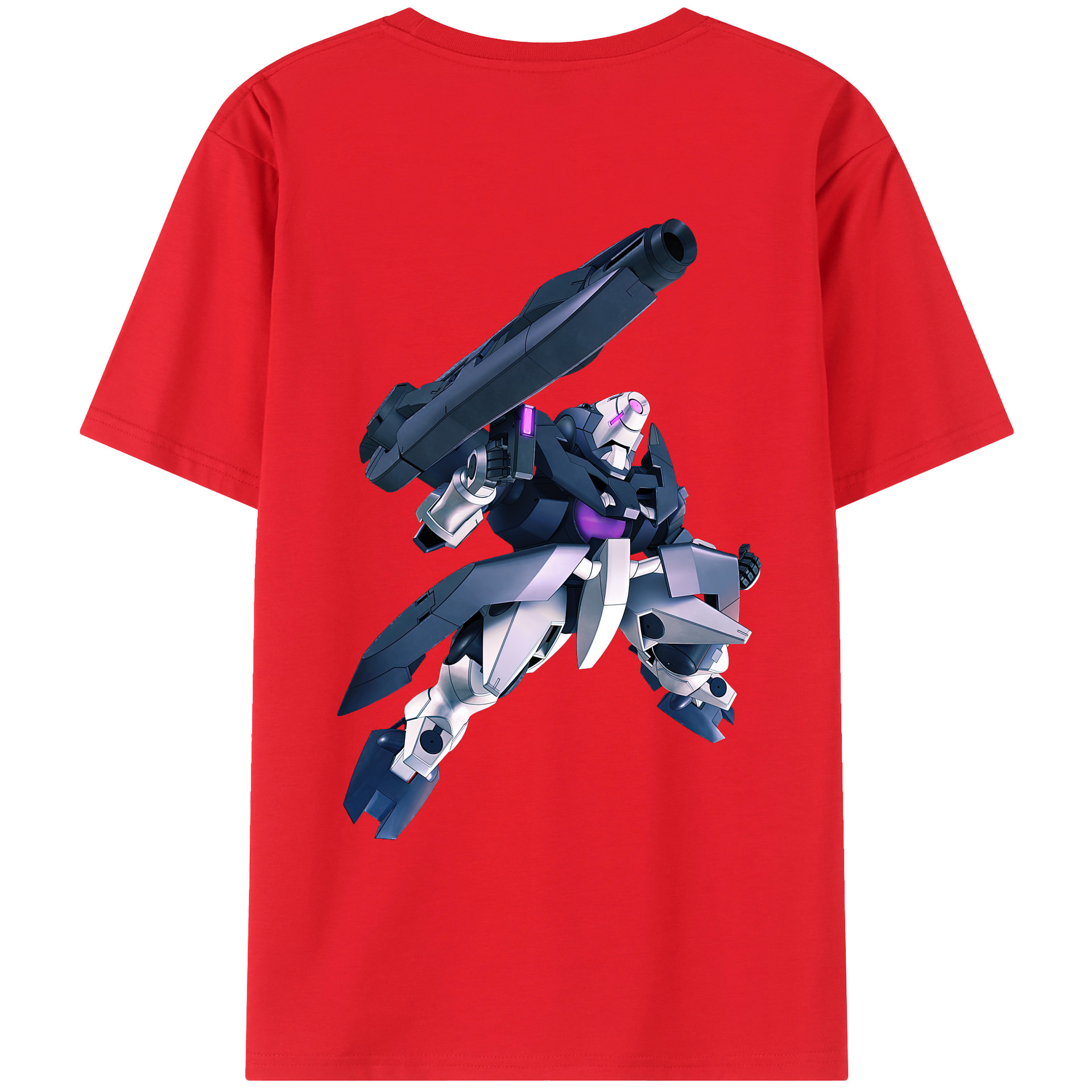 （画像用） 機動戦士ガンダム Mobile Suit Gundam 綿100％ メンズ半袖Tシャツ（バックプリント） 通気性