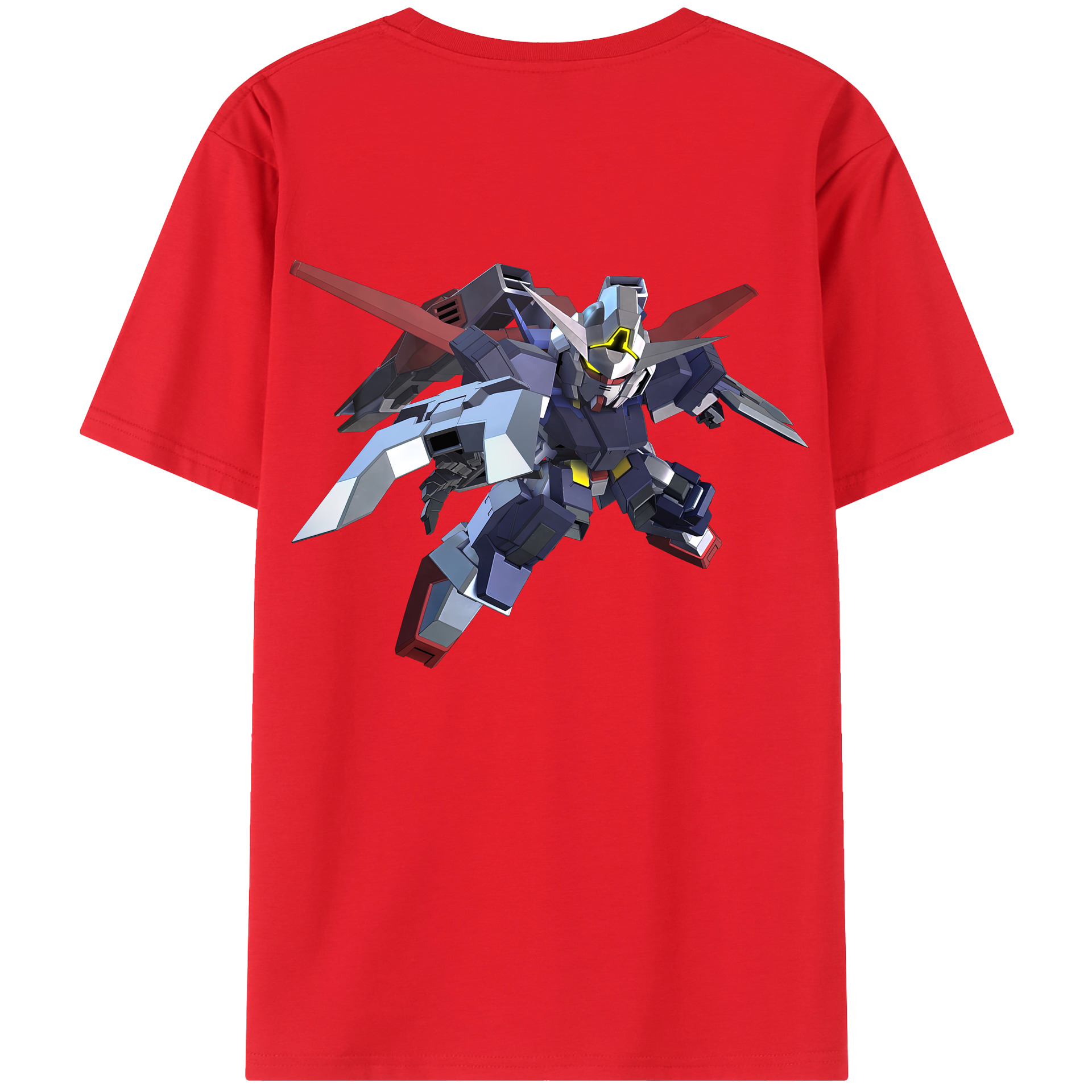 （画像用） 機動戦士ガンダム Mobile Suit Gundam 綿100％ メンズ半袖Tシャツ（バックプリント） 通気性