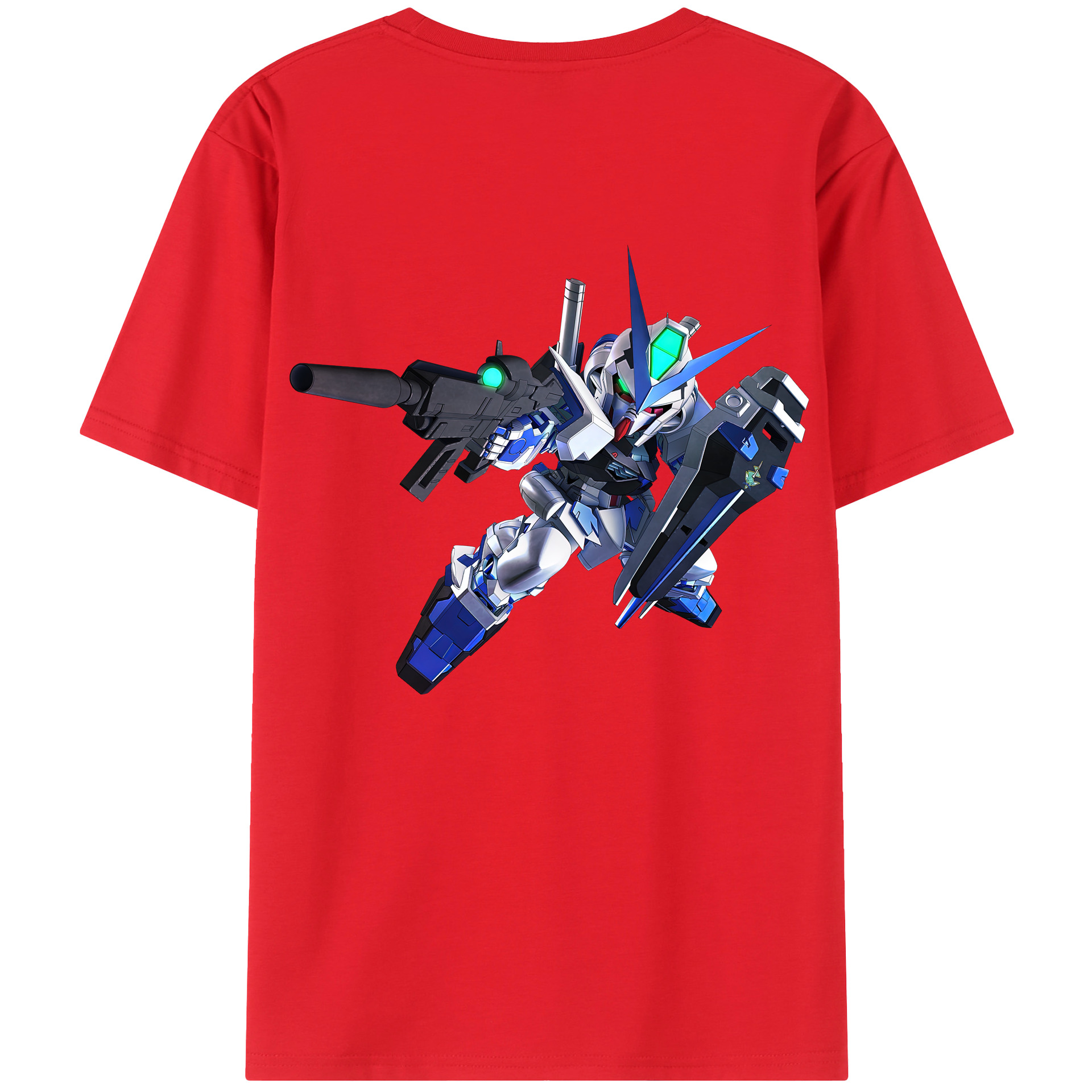 （画像用） 機動戦士ガンダム Mobile Suit Gundam 綿100％ メンズ半袖Tシャツ（バックプリント） 通気性