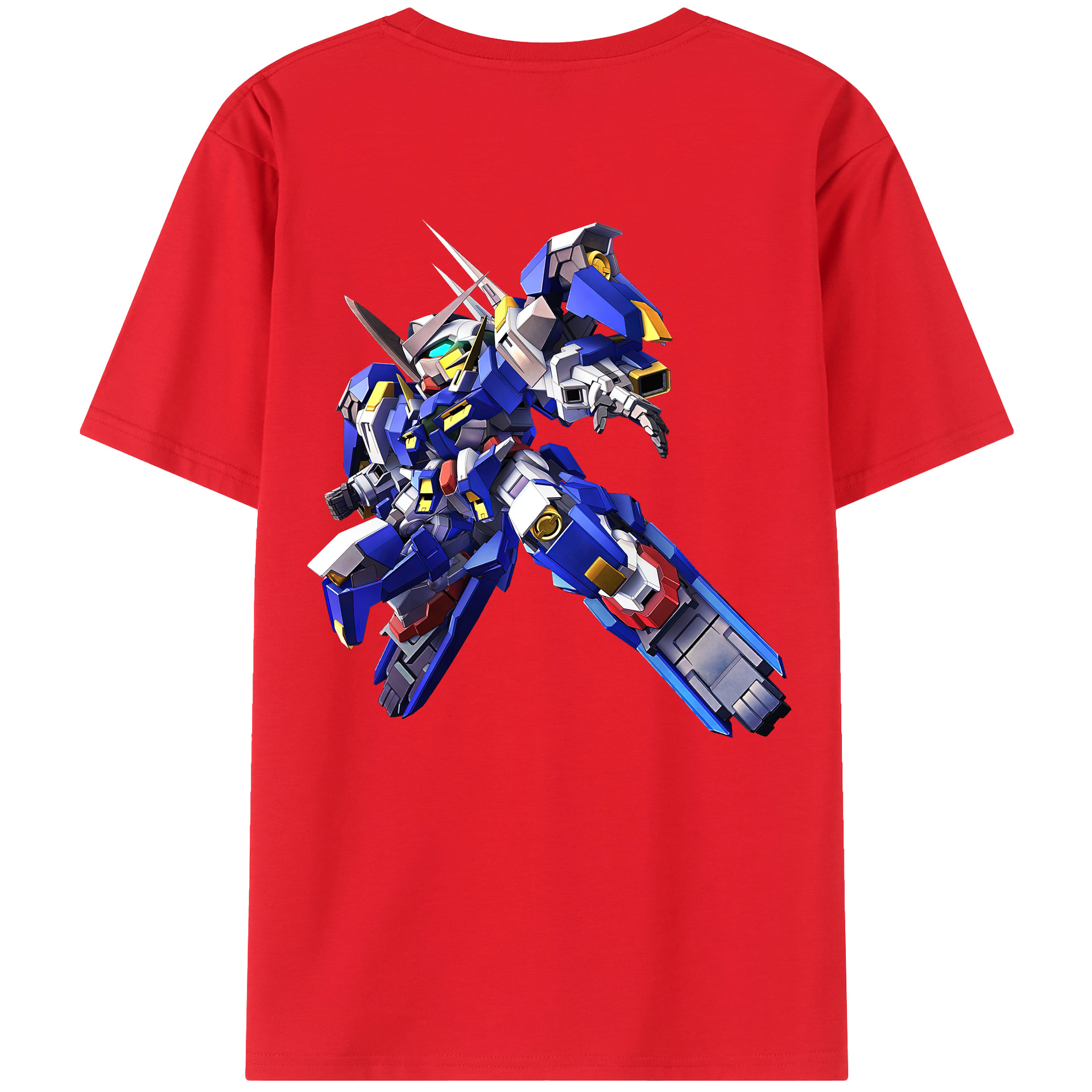 （画像用） 機動戦士ガンダム Mobile Suit Gundam 綿100％ メンズ半袖Tシャツ（バックプリント） 通気性