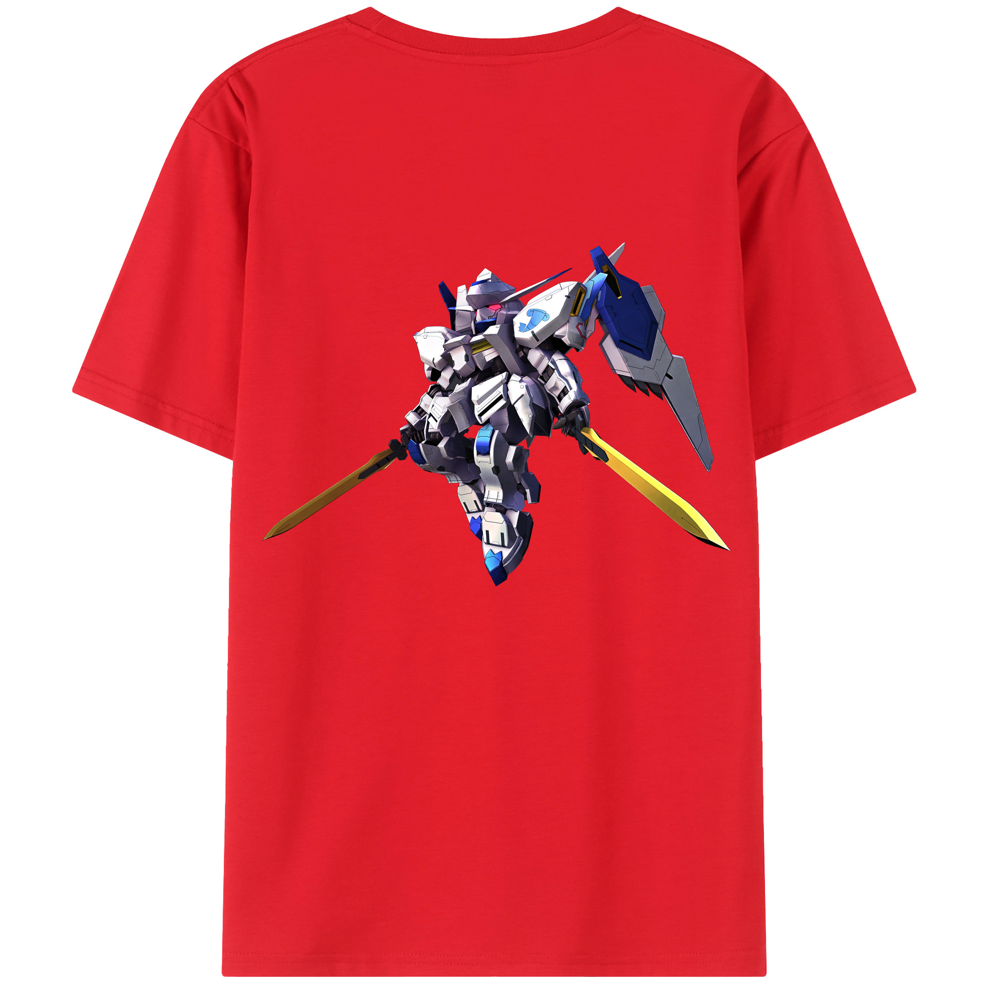 （画像用） 機動戦士ガンダム Mobile Suit Gundam 綿100％ メンズ半袖Tシャツ（バックプリント） 通気性