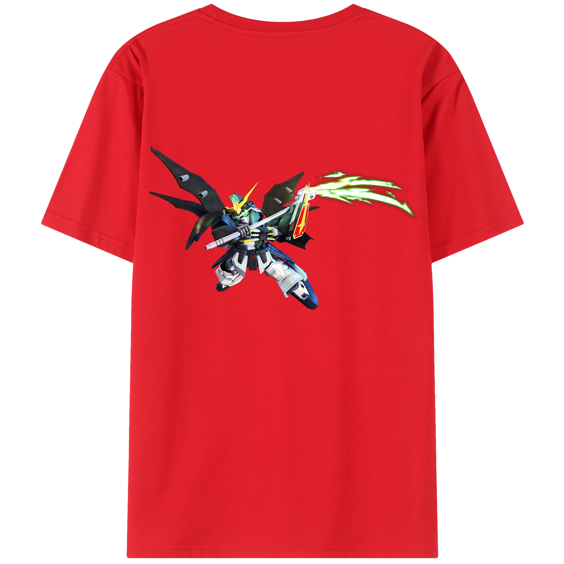 （画像用） 機動戦士ガンダム Mobile Suit Gundam 綿100％ メンズ半袖Tシャツ（バックプリント） 通気性