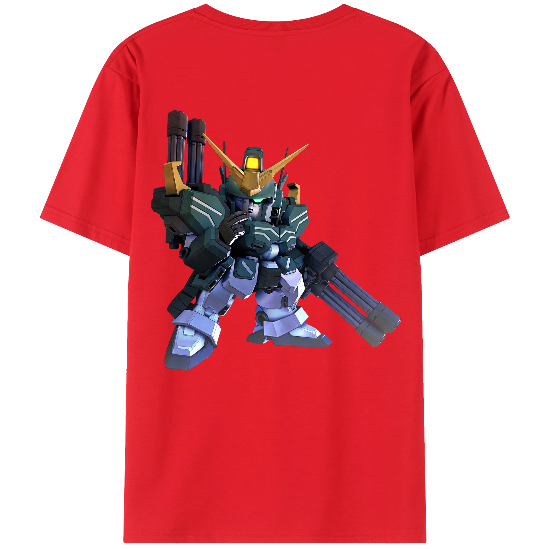 （画像用） 機動戦士ガンダム Mobile Suit Gundam 綿100％ メンズ半袖Tシャツ（バックプリント） 通気性