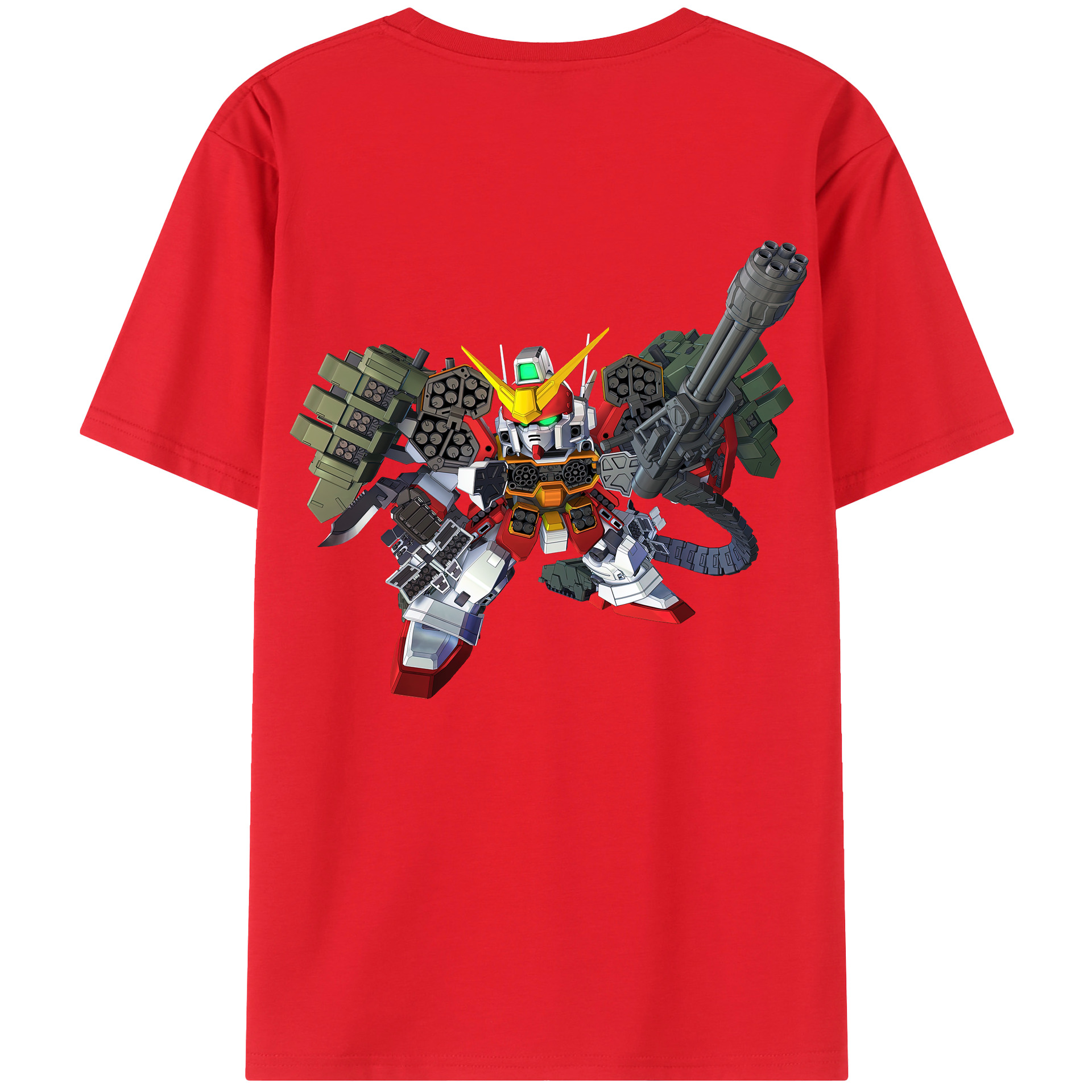 （画像用） 機動戦士ガンダム Mobile Suit Gundam 綿100％ メンズ半袖Tシャツ（バックプリント） 通気性