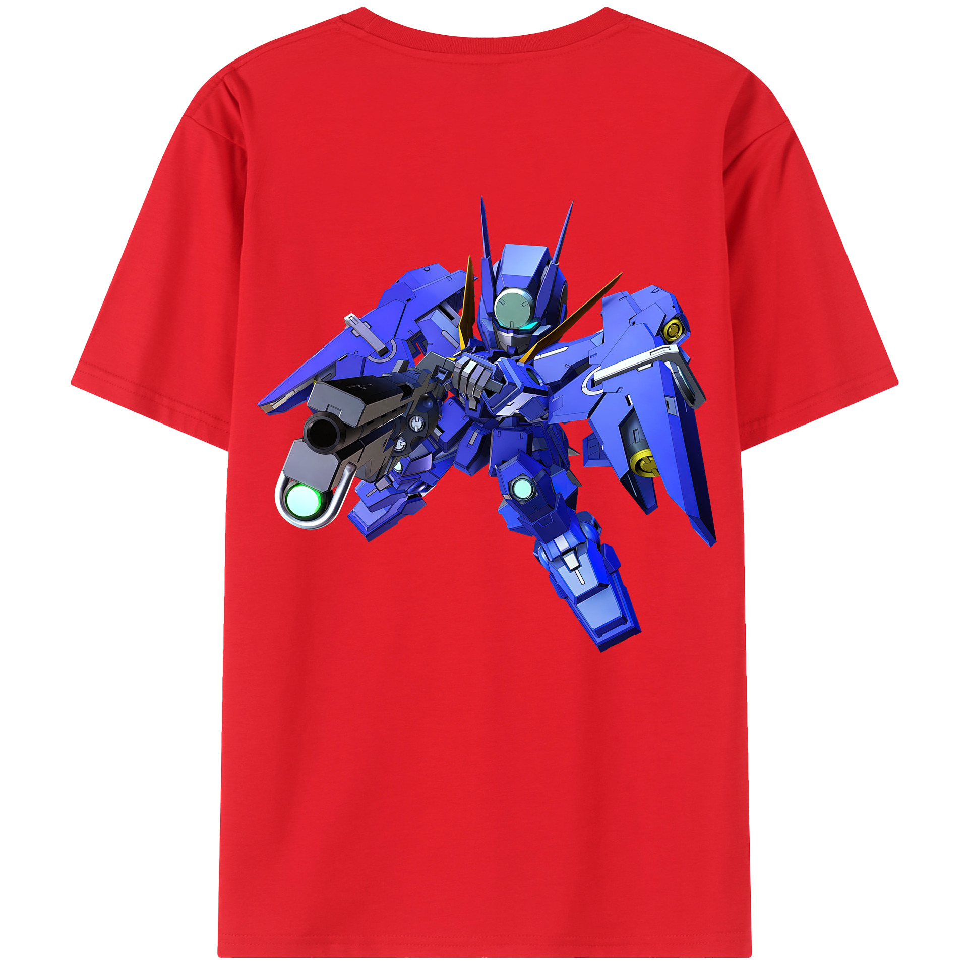 （画像用） 機動戦士ガンダム Mobile Suit Gundam 綿100％ メンズ半袖Tシャツ（バックプリント） 通気性