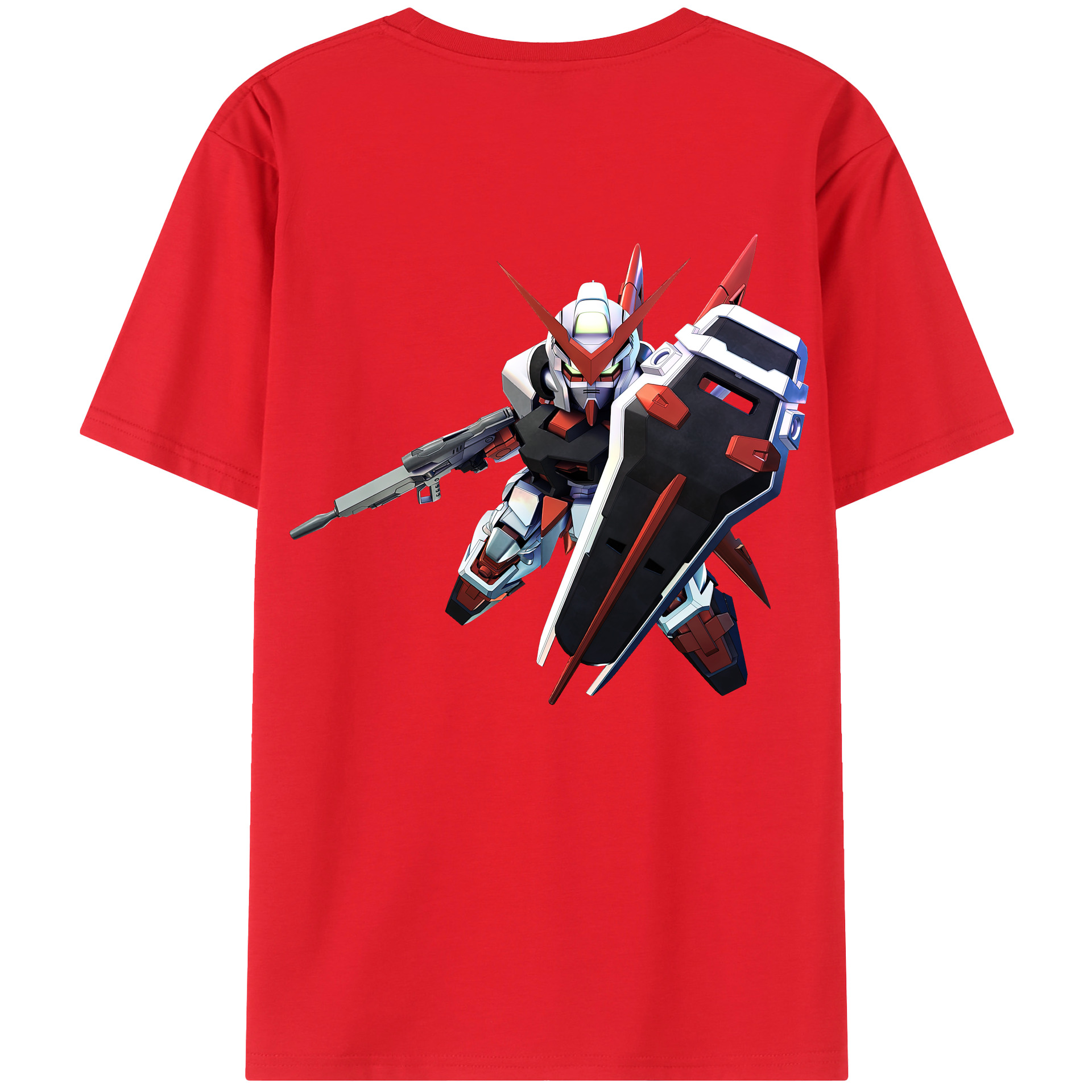 （画像用） 機動戦士ガンダム Mobile Suit Gundam 綿100％ メンズ半袖Tシャツ（バックプリント） 通気性