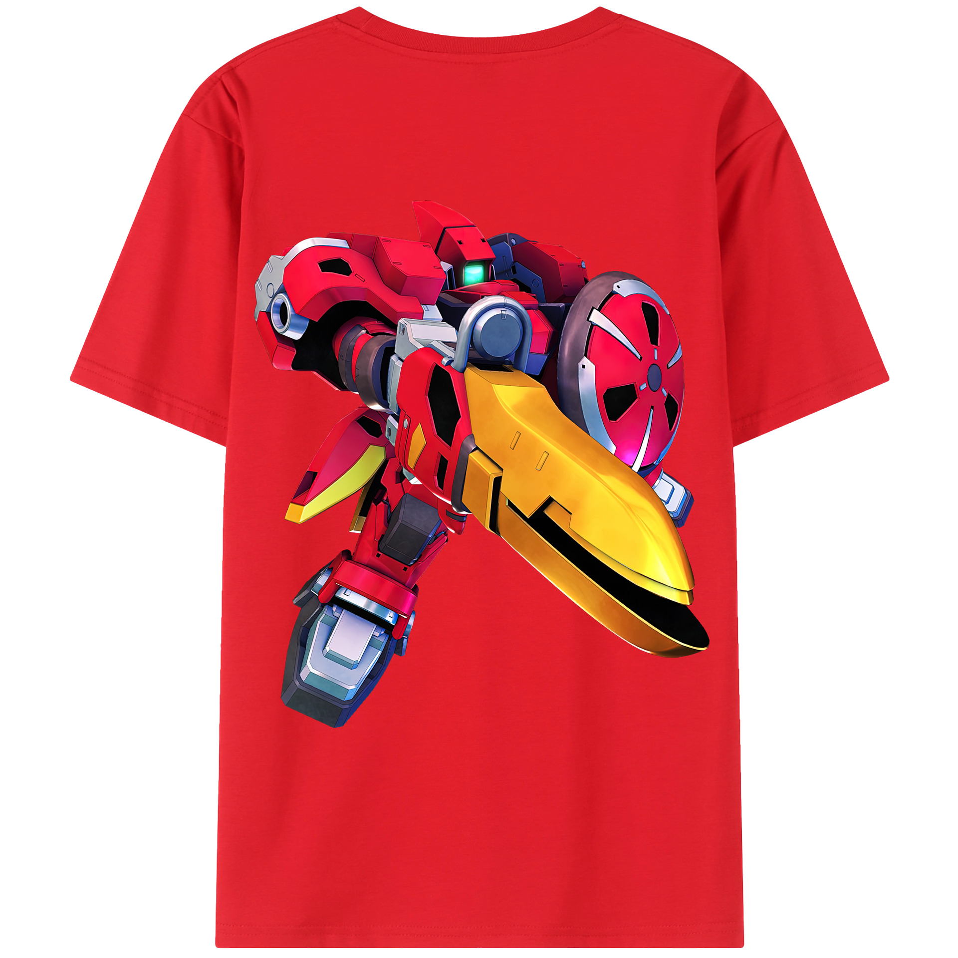 （画像用） 機動戦士ガンダム Mobile Suit Gundam 綿100％ メンズ半袖Tシャツ（バックプリント） 通気性