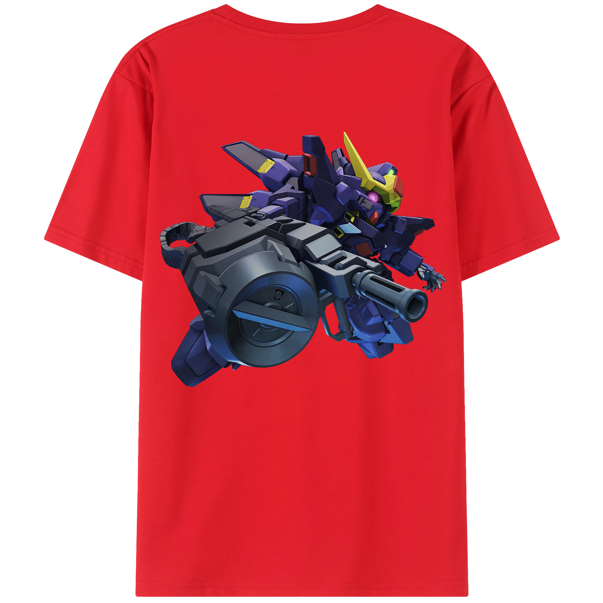 （画像用） 機動戦士ガンダム Mobile Suit Gundam 綿100％ メンズ半袖Tシャツ（バックプリント） 通気性