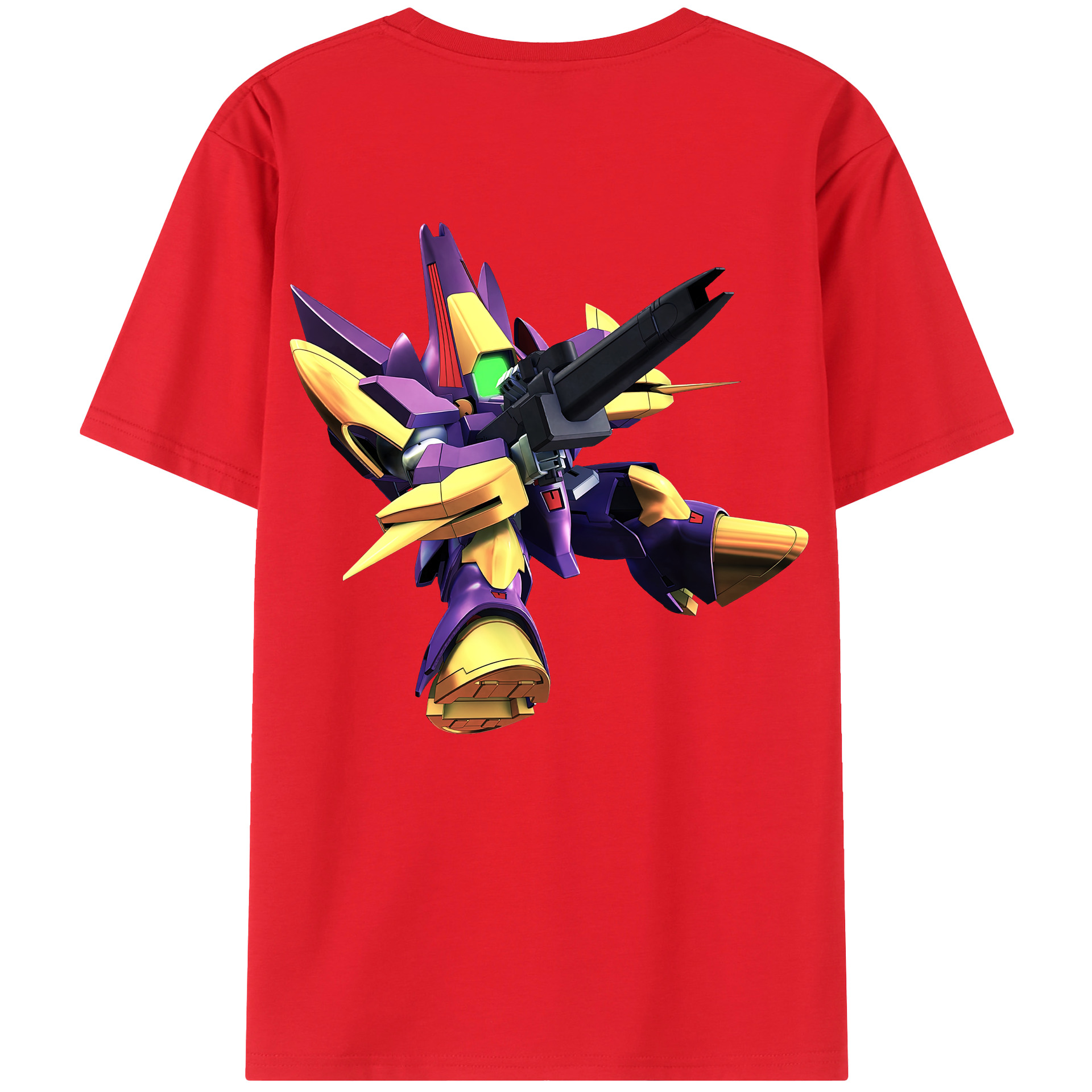 （画像用） 機動戦士ガンダム Mobile Suit Gundam 綿100％ メンズ半袖Tシャツ（バックプリント） 通気性