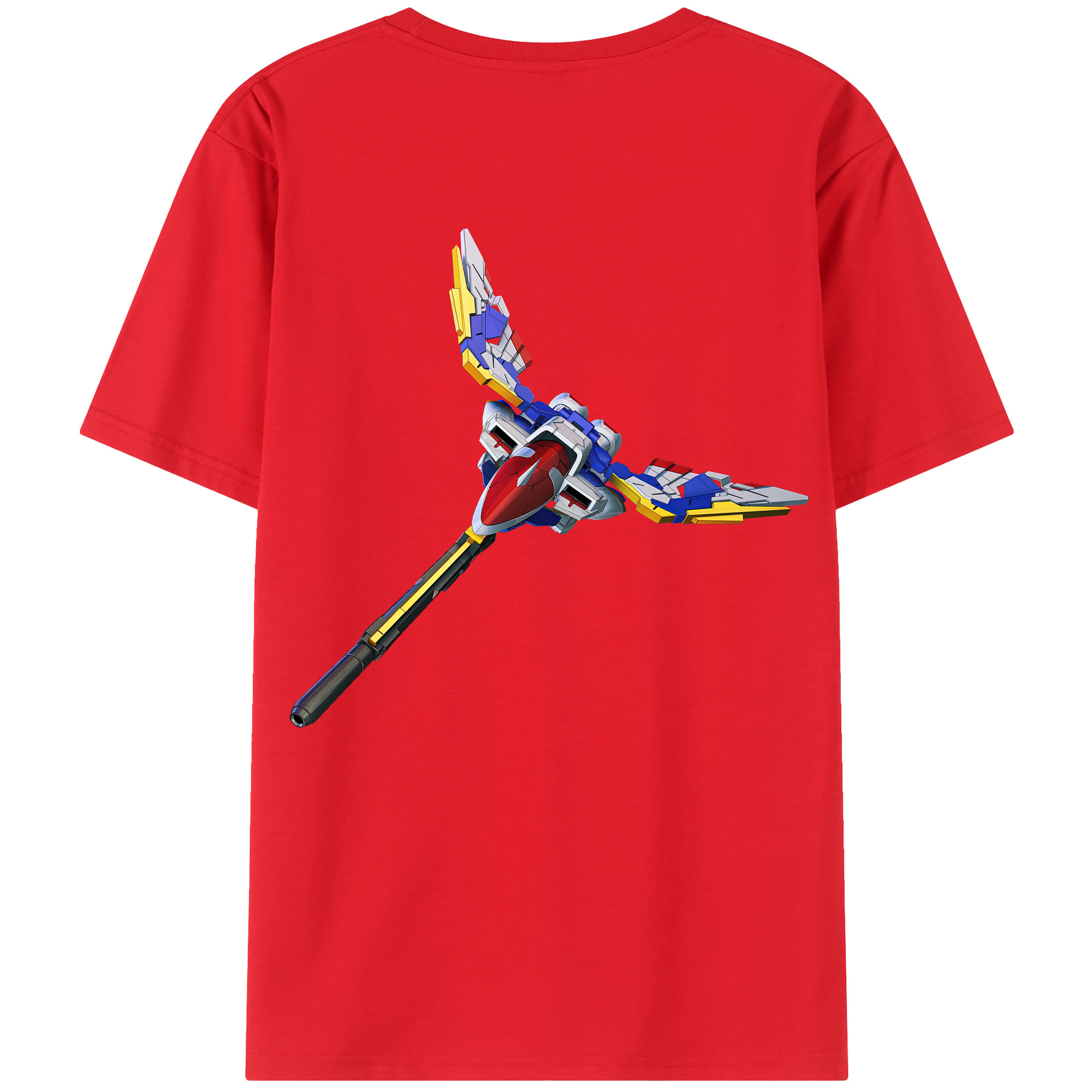 （画像用） 機動戦士ガンダム Mobile Suit Gundam 綿100％ メンズ半袖Tシャツ（バックプリント） 通気性