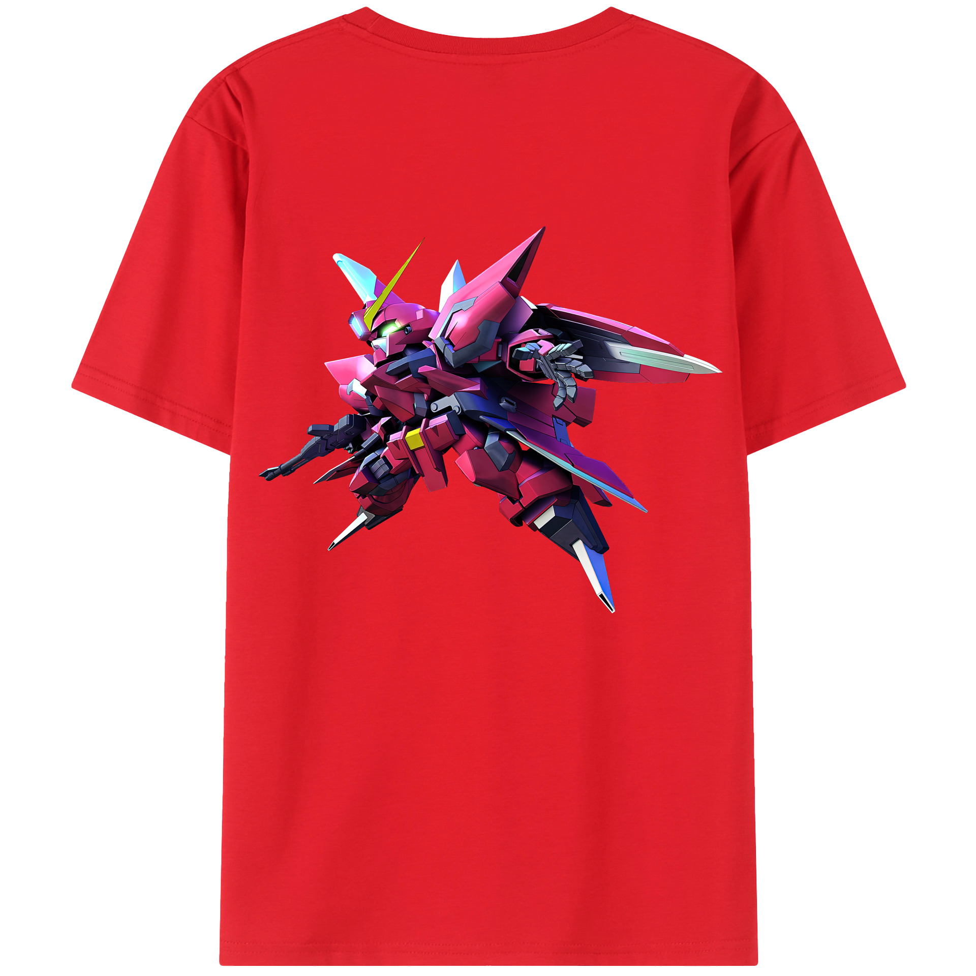 （画像用） 機動戦士ガンダム Mobile Suit Gundam 綿100％ メンズ半袖Tシャツ（バックプリント） 通気性
