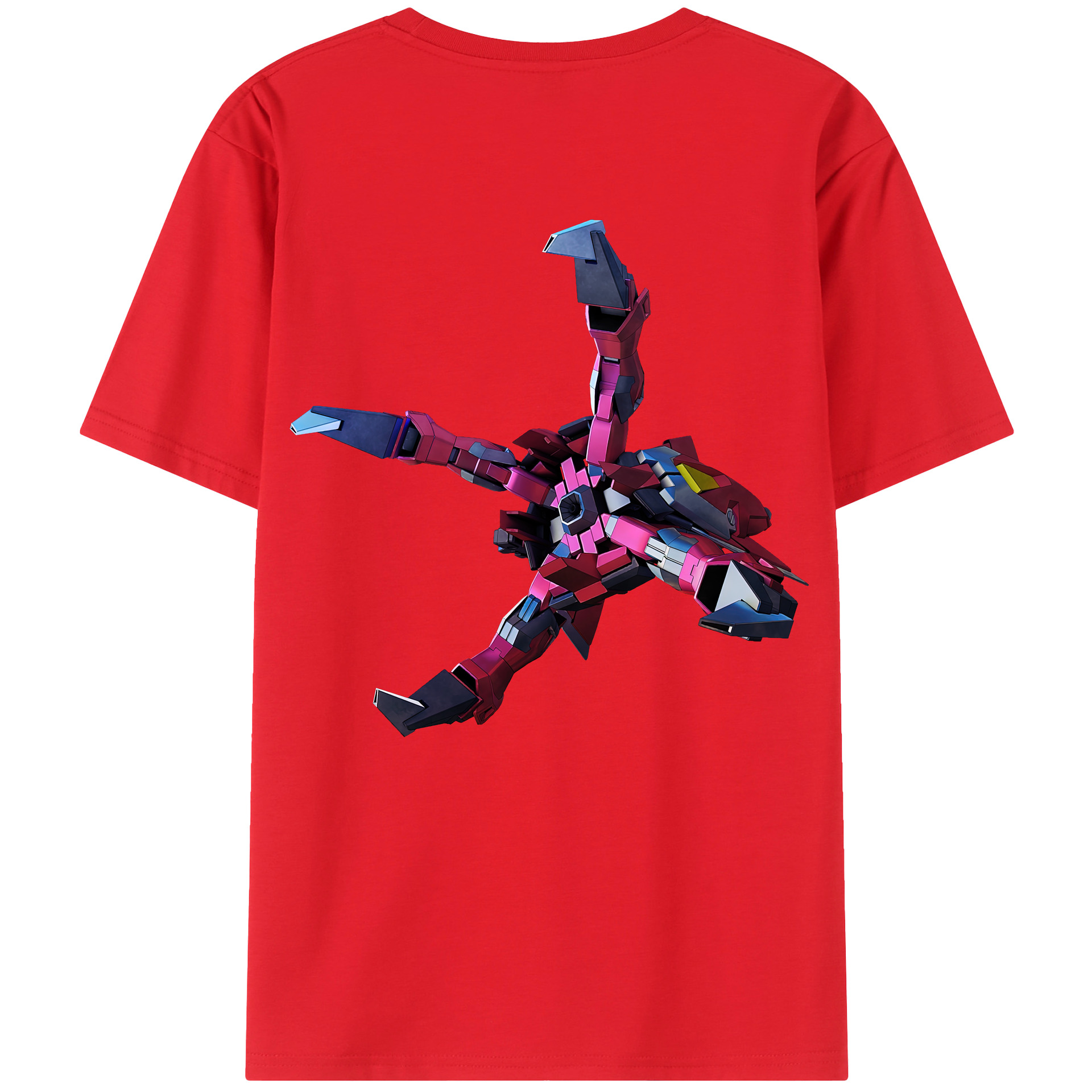 （画像用） 機動戦士ガンダム Mobile Suit Gundam 綿100％ メンズ半袖Tシャツ（バックプリント） 通気性