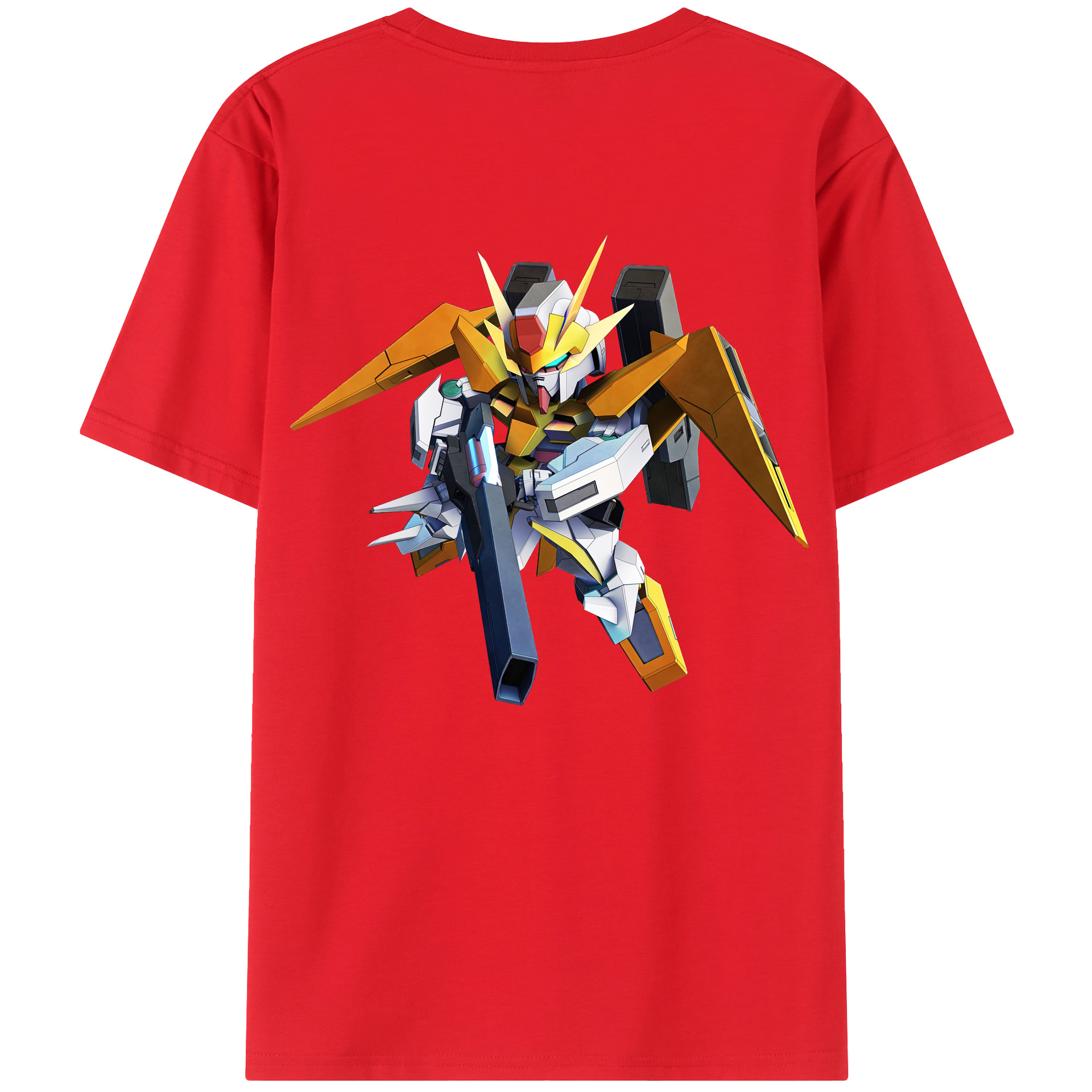 （画像用） 機動戦士ガンダム Mobile Suit Gundam 綿100％ メンズ半袖Tシャツ（バックプリント） 通気性