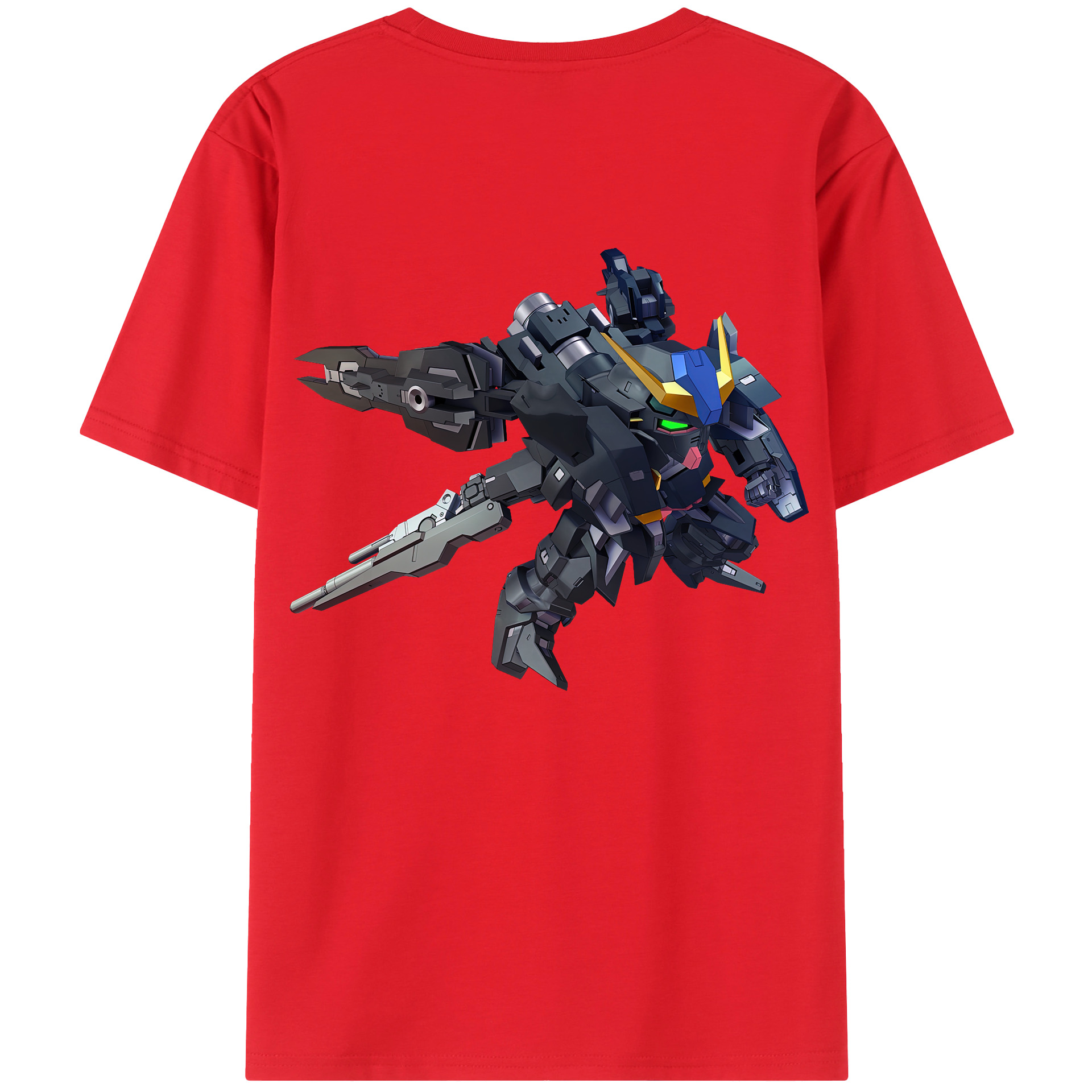 （画像用） 機動戦士ガンダム Mobile Suit Gundam 綿100％ メンズ半袖Tシャツ（バックプリント） 通気性