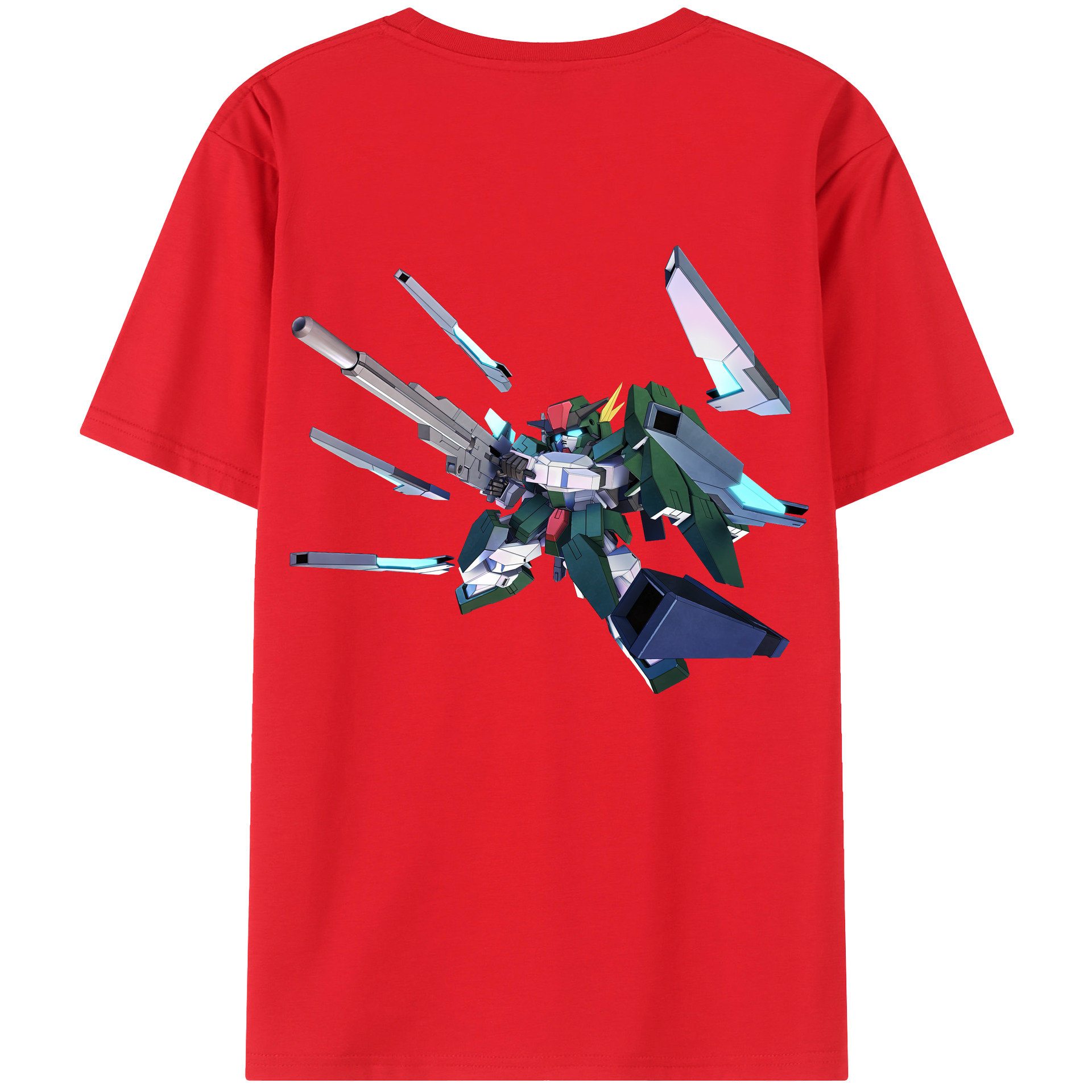 （画像用） 機動戦士ガンダム Mobile Suit Gundam 綿100％ メンズ半袖Tシャツ（バックプリント） 通気性