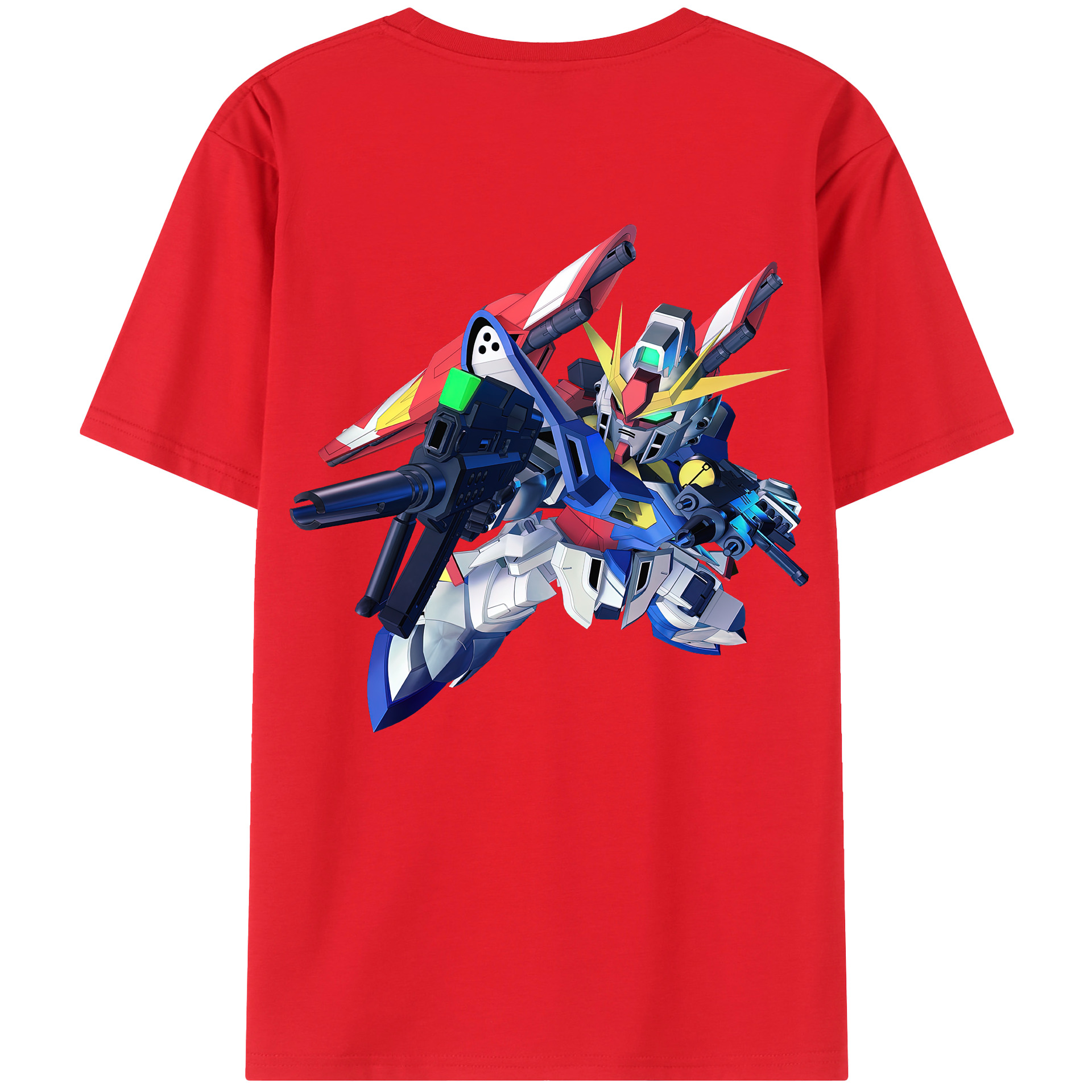 （画像用） 機動戦士ガンダム Mobile Suit Gundam 綿100％ メンズ半袖Tシャツ（バックプリント） 通気性