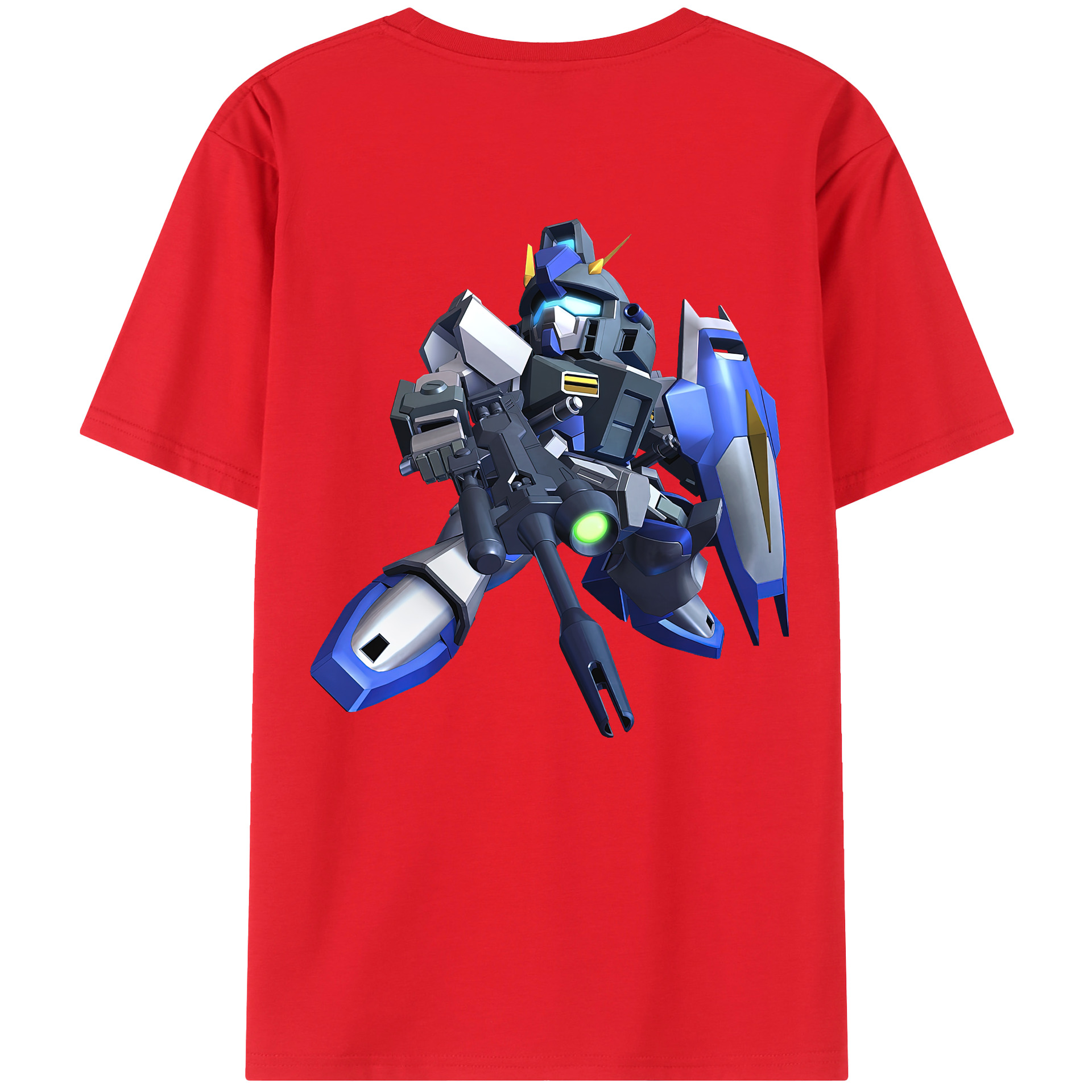 （画像用） 機動戦士ガンダム Mobile Suit Gundam 綿100％ メンズ半袖Tシャツ（バックプリント） 通気性