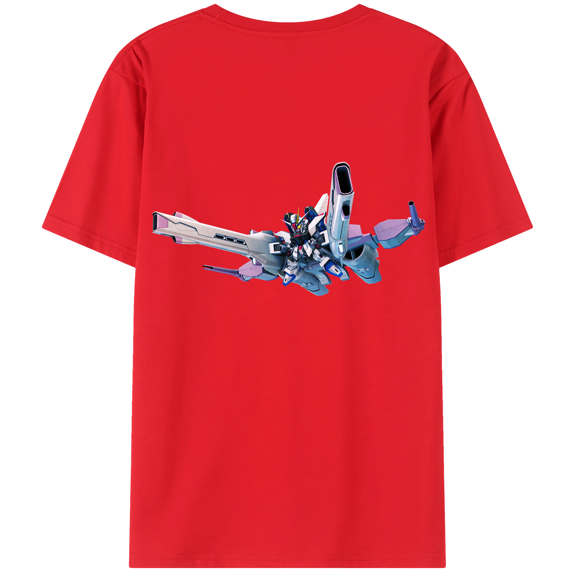 （画像用） 機動戦士ガンダム Mobile Suit Gundam 綿100％ メンズ半袖Tシャツ（バックプリント） 通気性