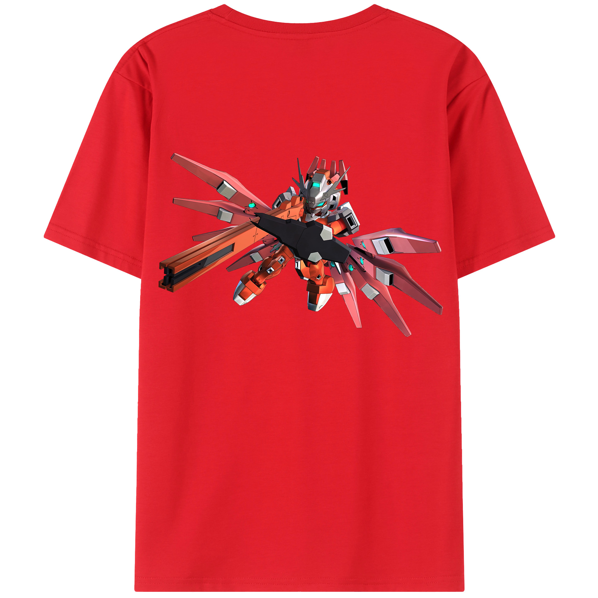 （画像用） 機動戦士ガンダム Mobile Suit Gundam 綿100％ メンズ半袖Tシャツ（バックプリント） 通気性
