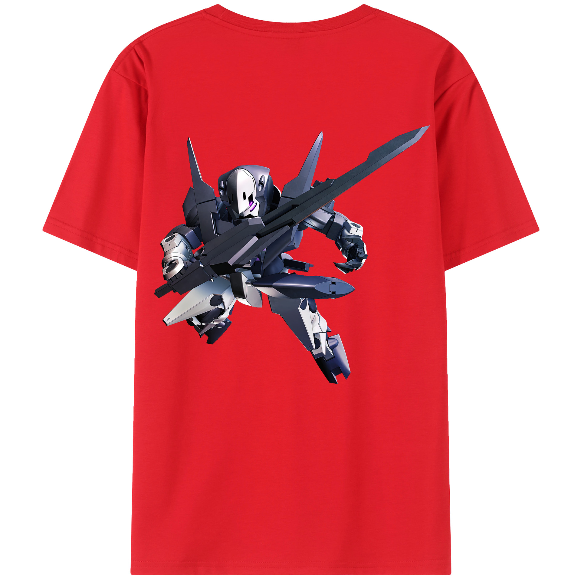（画像用） 機動戦士ガンダム Mobile Suit Gundam 綿100％ メンズ半袖Tシャツ（バックプリント） 通気性